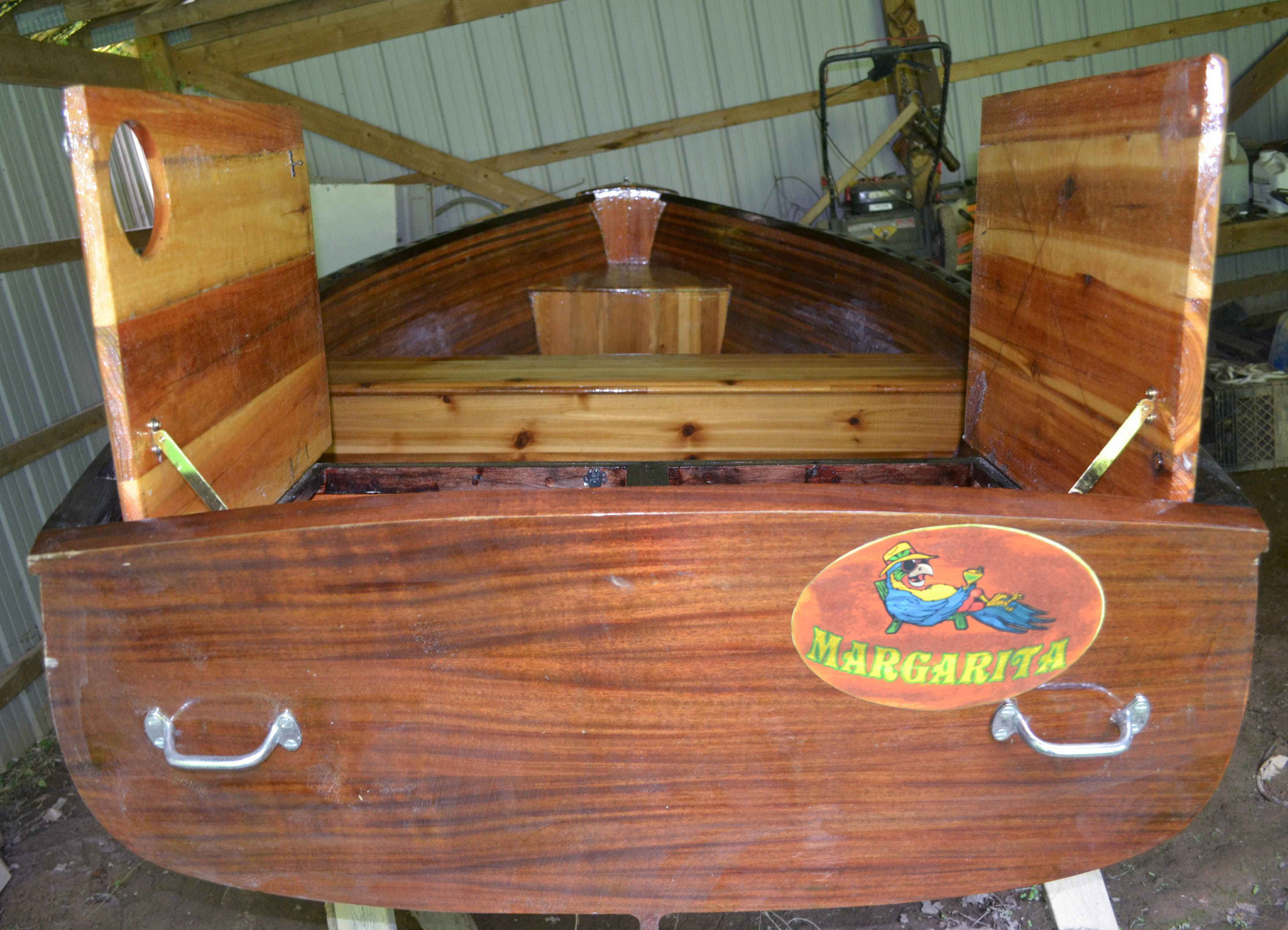 Handmade Mahogany Rowboat