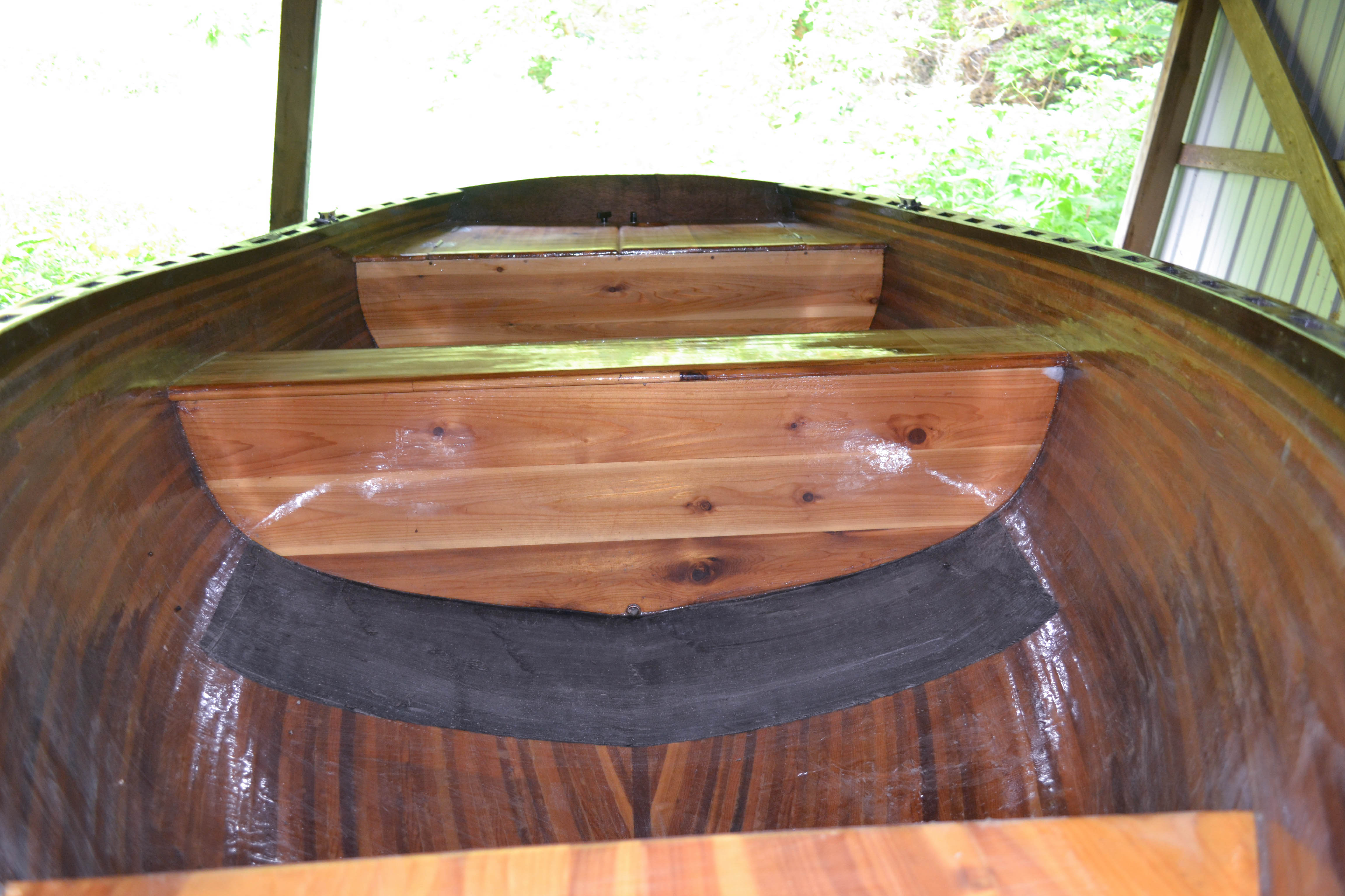 Handmade Mahogany Rowboat