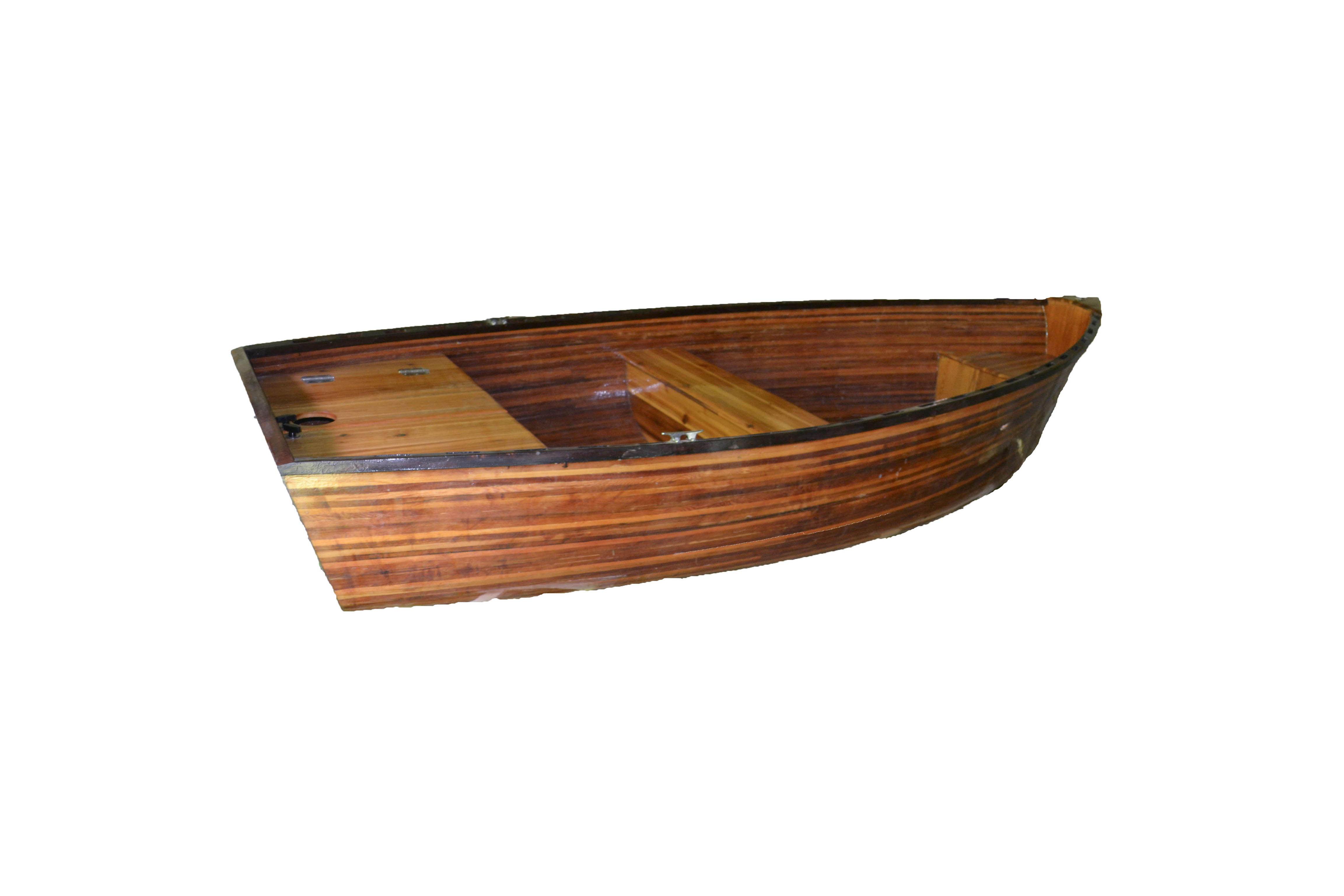 Handmade Mahogany Rowboat