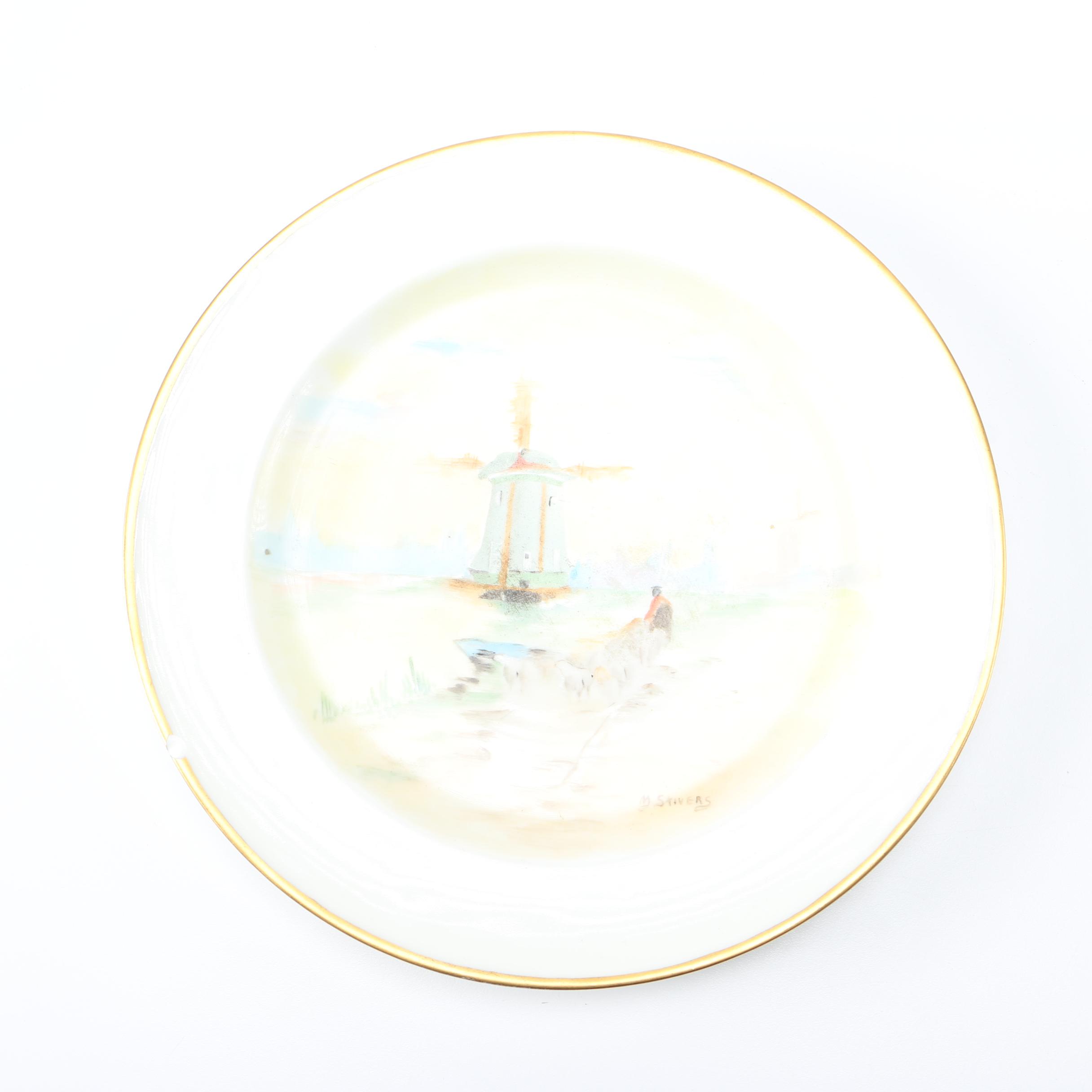 Haviland Limoges Hand Painted Coastal Plates