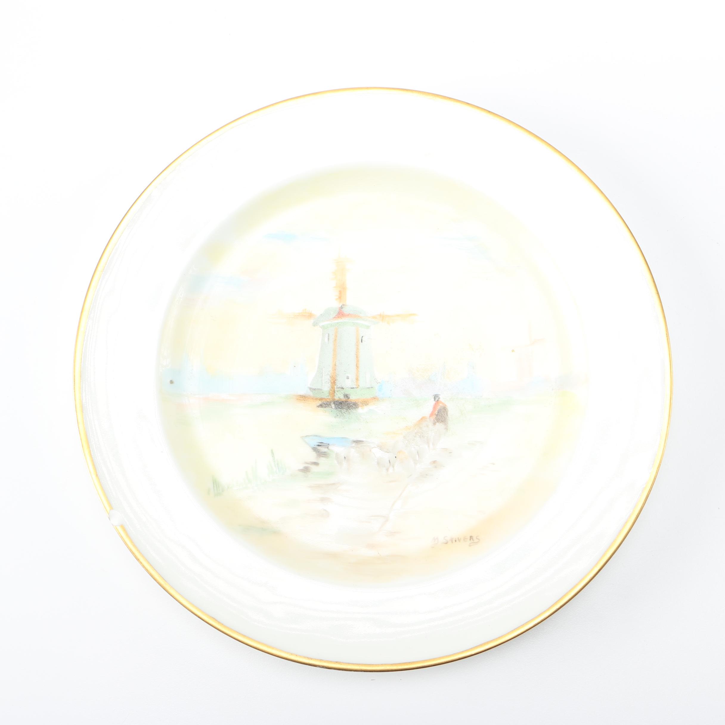 Haviland Limoges Hand Painted Coastal Plates