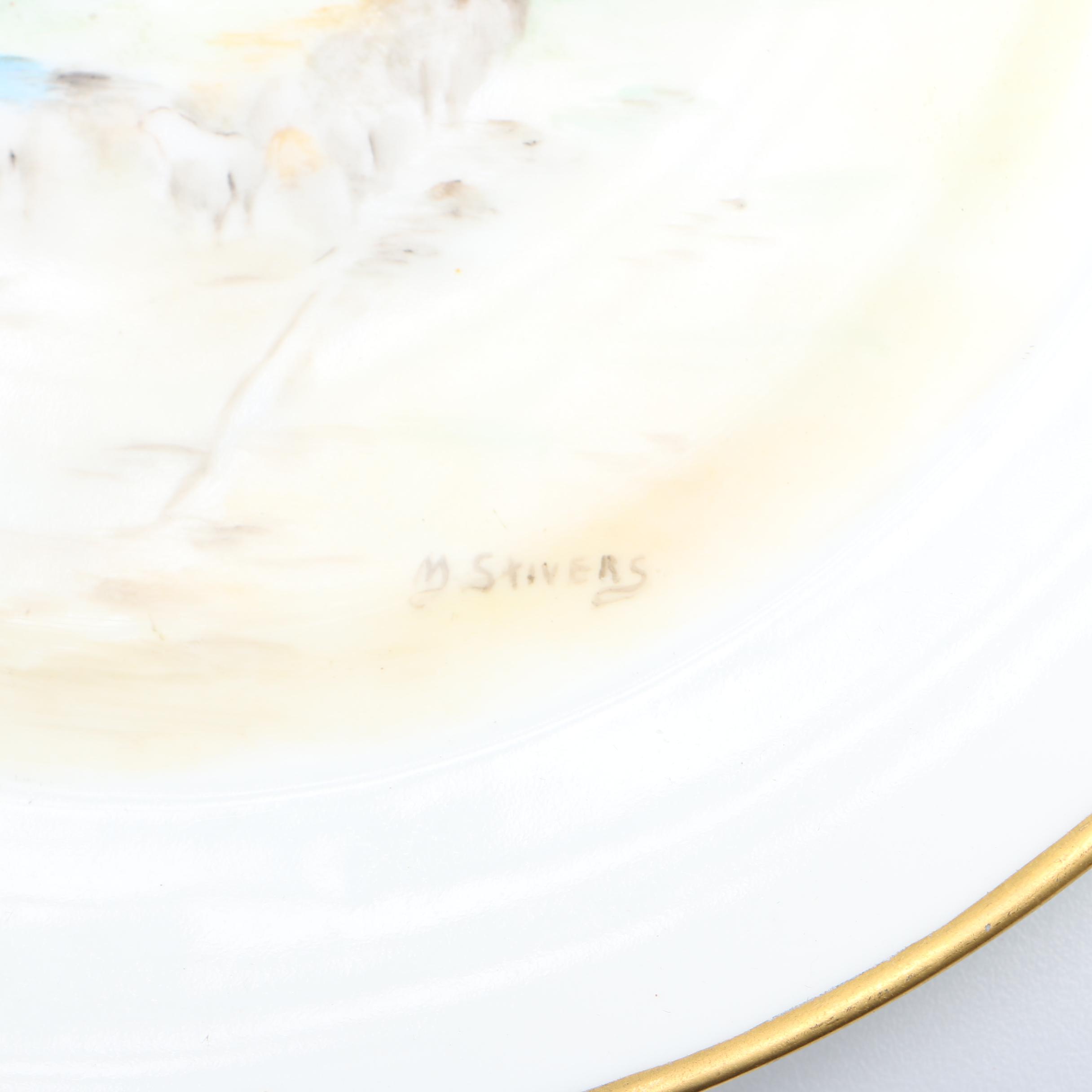 Haviland Limoges Hand Painted Coastal Plates