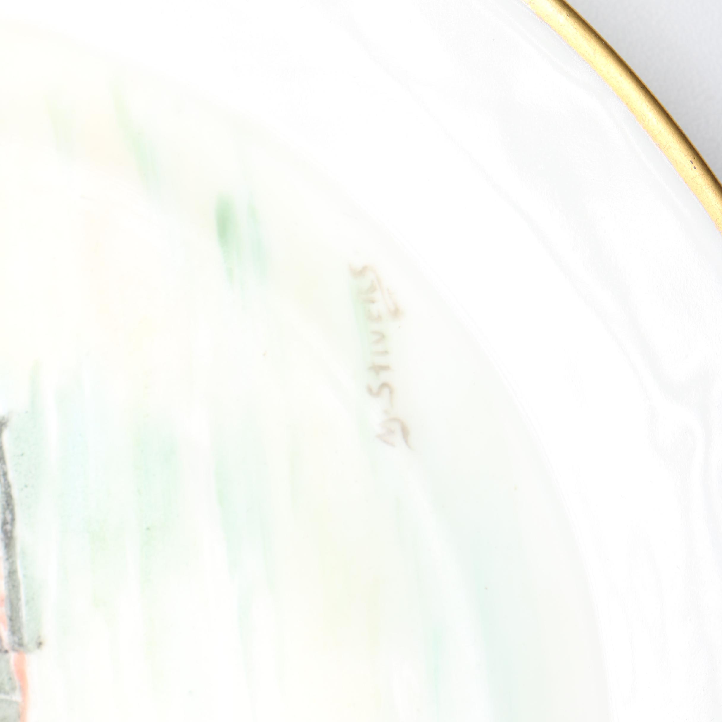 Haviland Limoges Hand Painted Coastal Plates