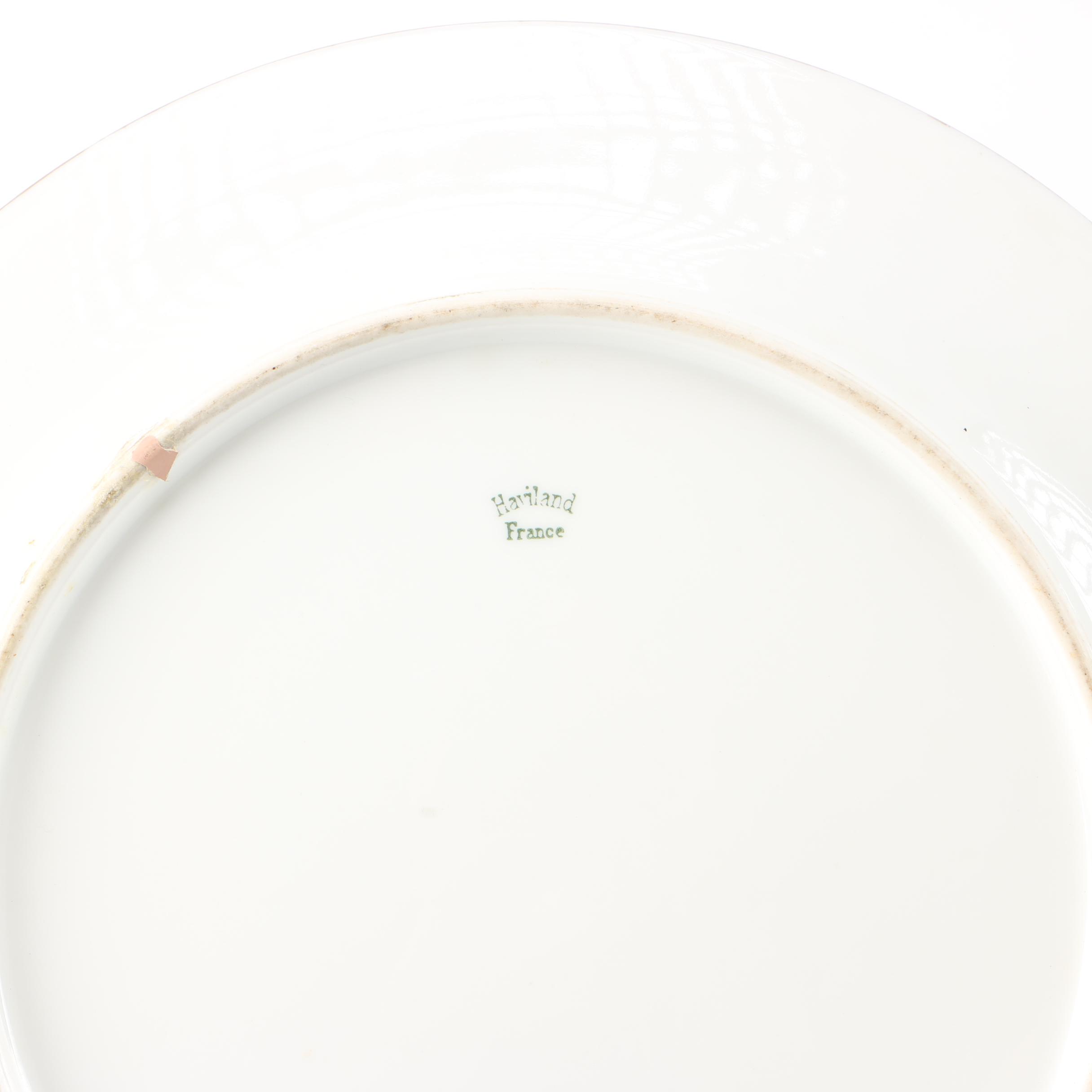 Haviland Limoges Hand Painted Coastal Plates