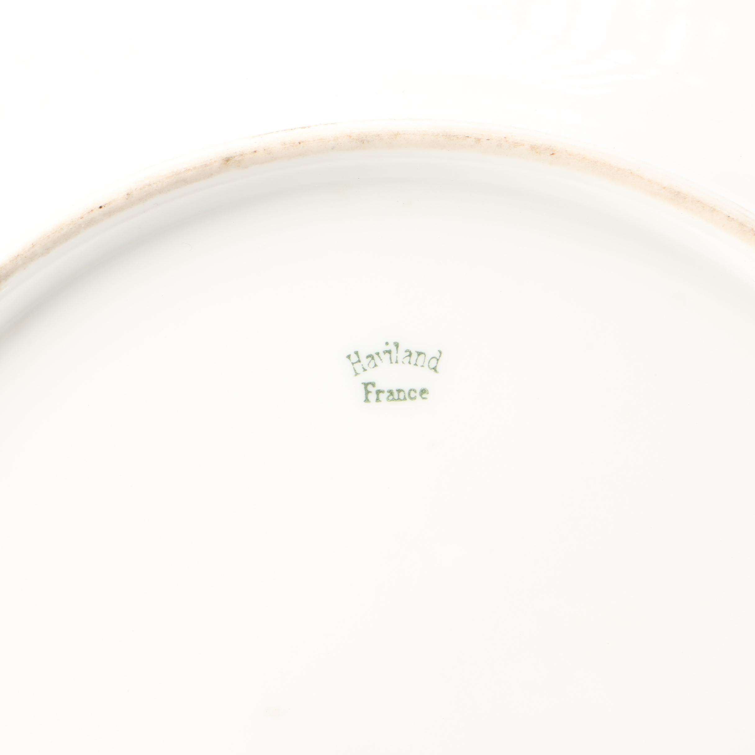 Haviland Limoges Hand Painted Coastal Plates