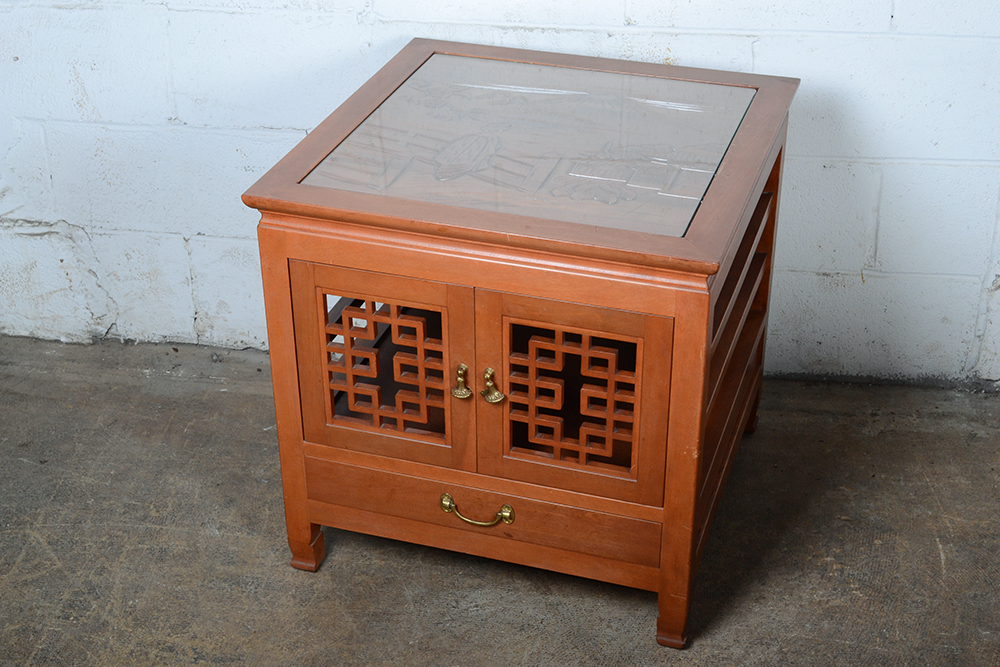 Pair of Asian Inspired End Tables