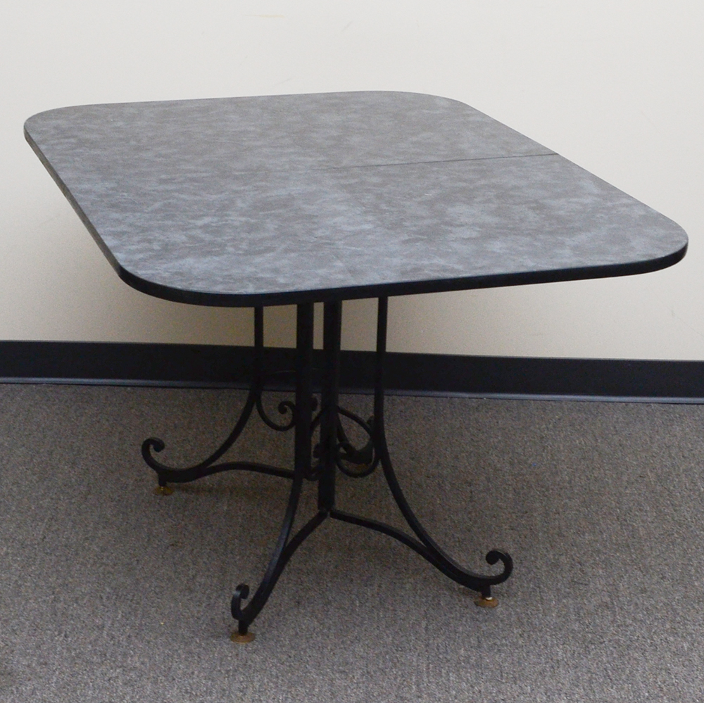 Grey Black Laminate Table