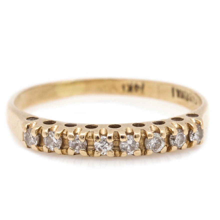 14K Yellow Gold Diamond Ring