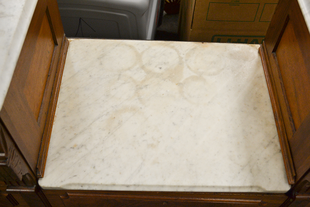 Antique Eastlake Marble Top Vanity with Mirror