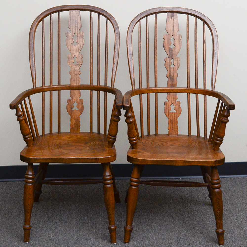 Pair of Sack Back Windsor Style Chairs