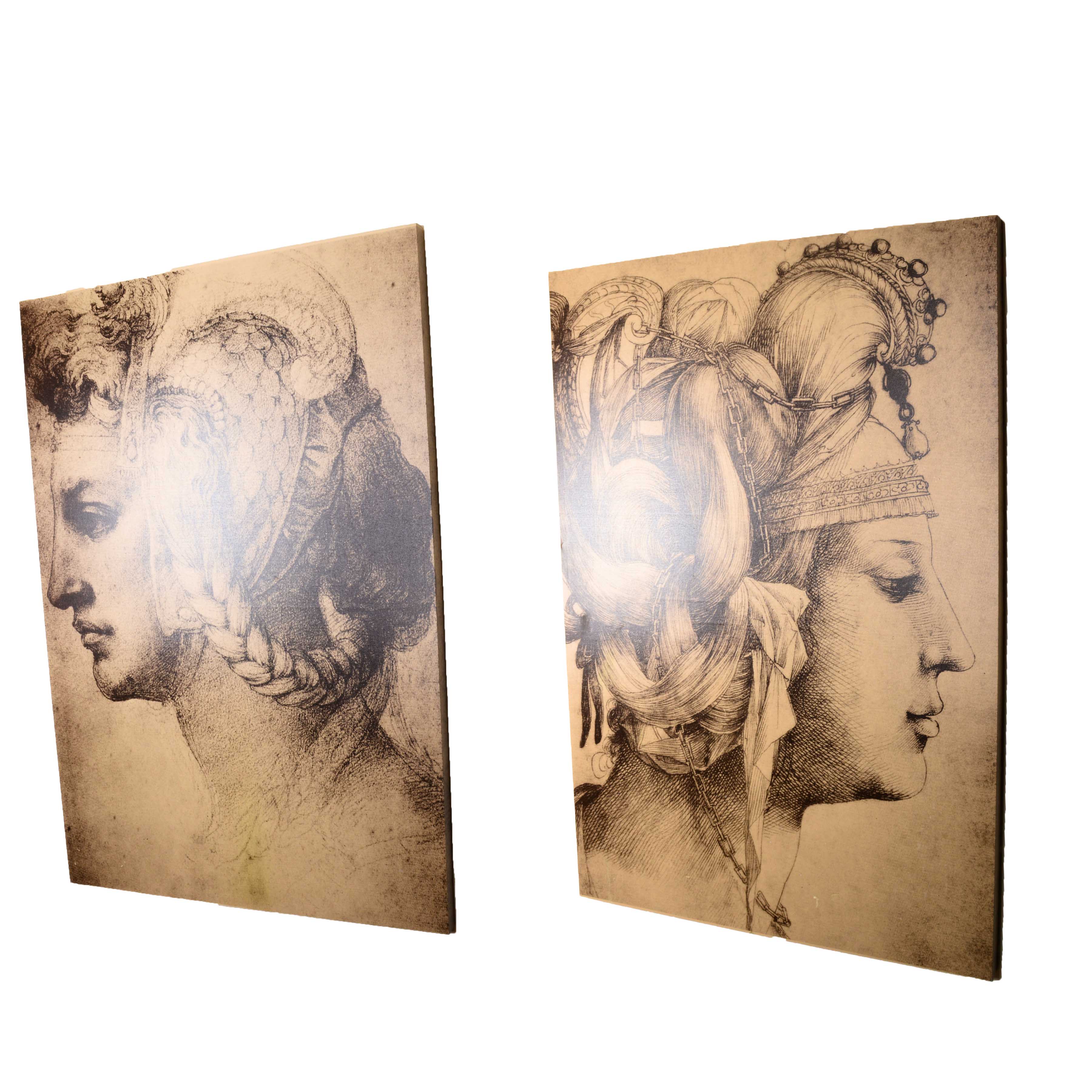 Prints on Canvas of Women in Profile