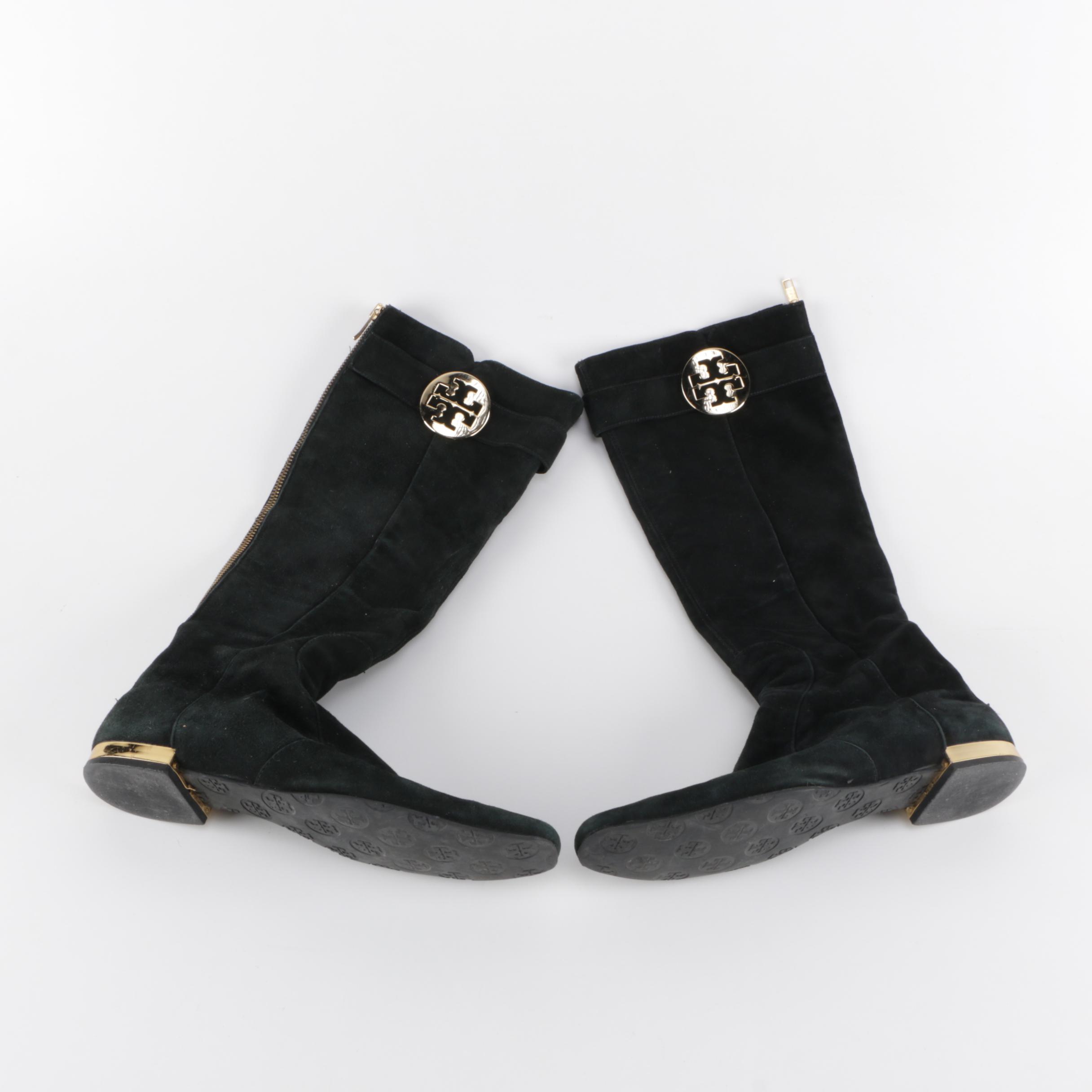 Tory Burch Black Suede Boots