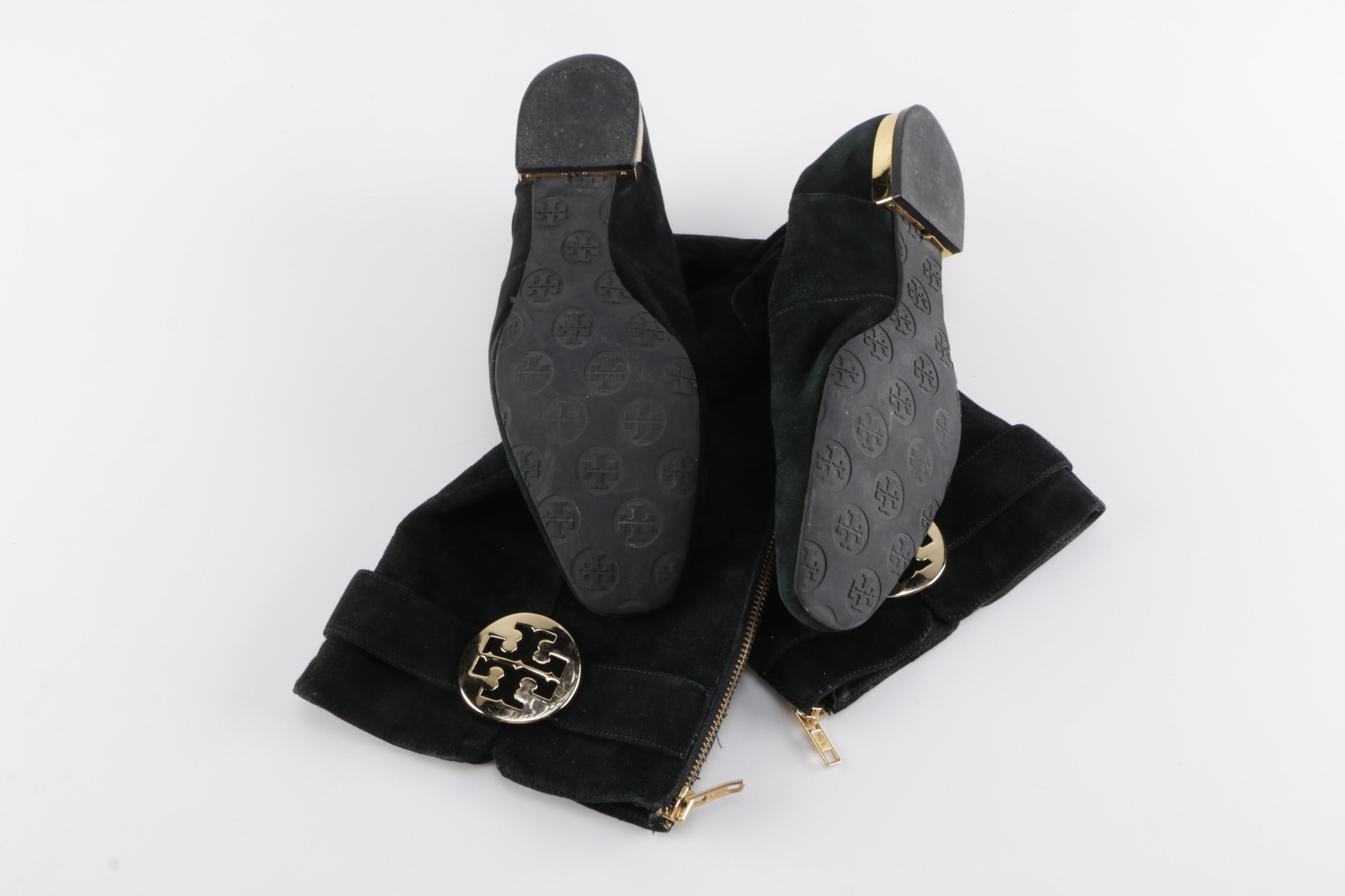 Tory Burch Black Suede Boots