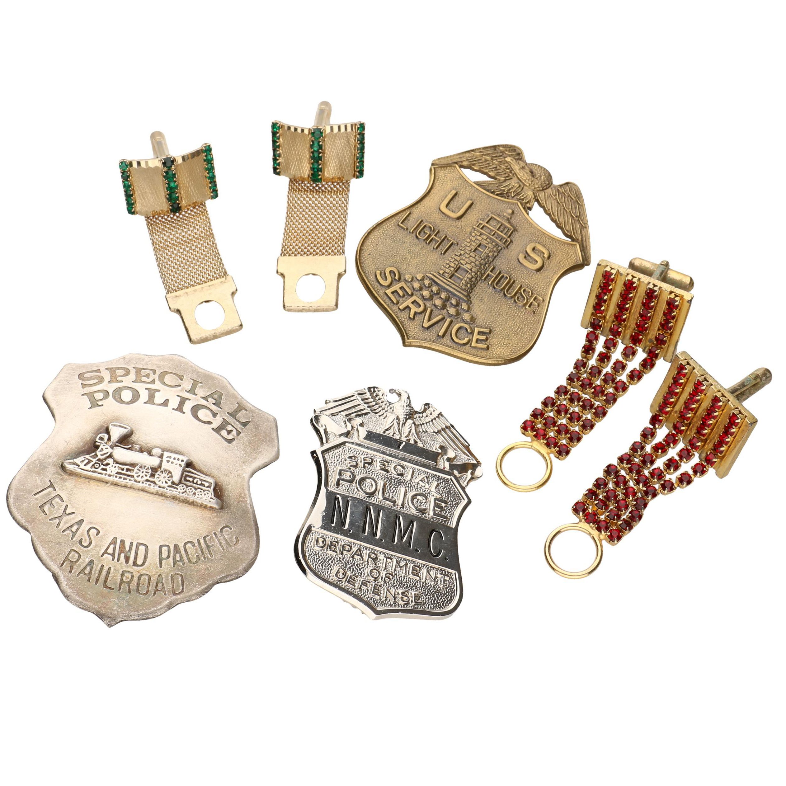 Collection of Vintage Badges and Cufflinks