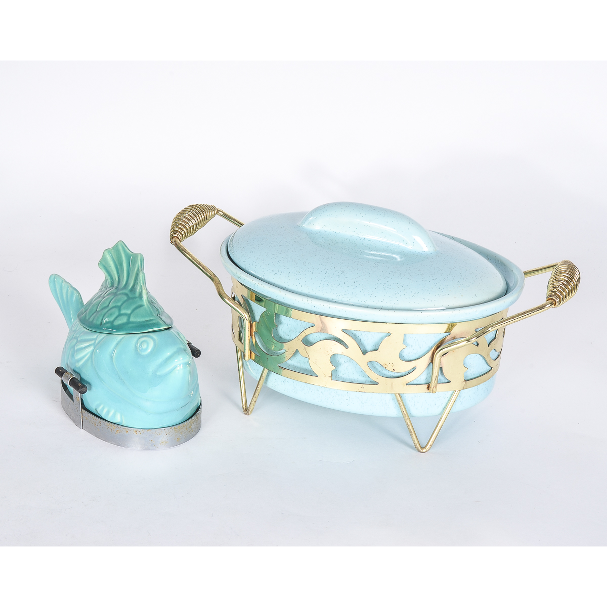 Pair of Bauer Pottery Casserole Serving Dishes