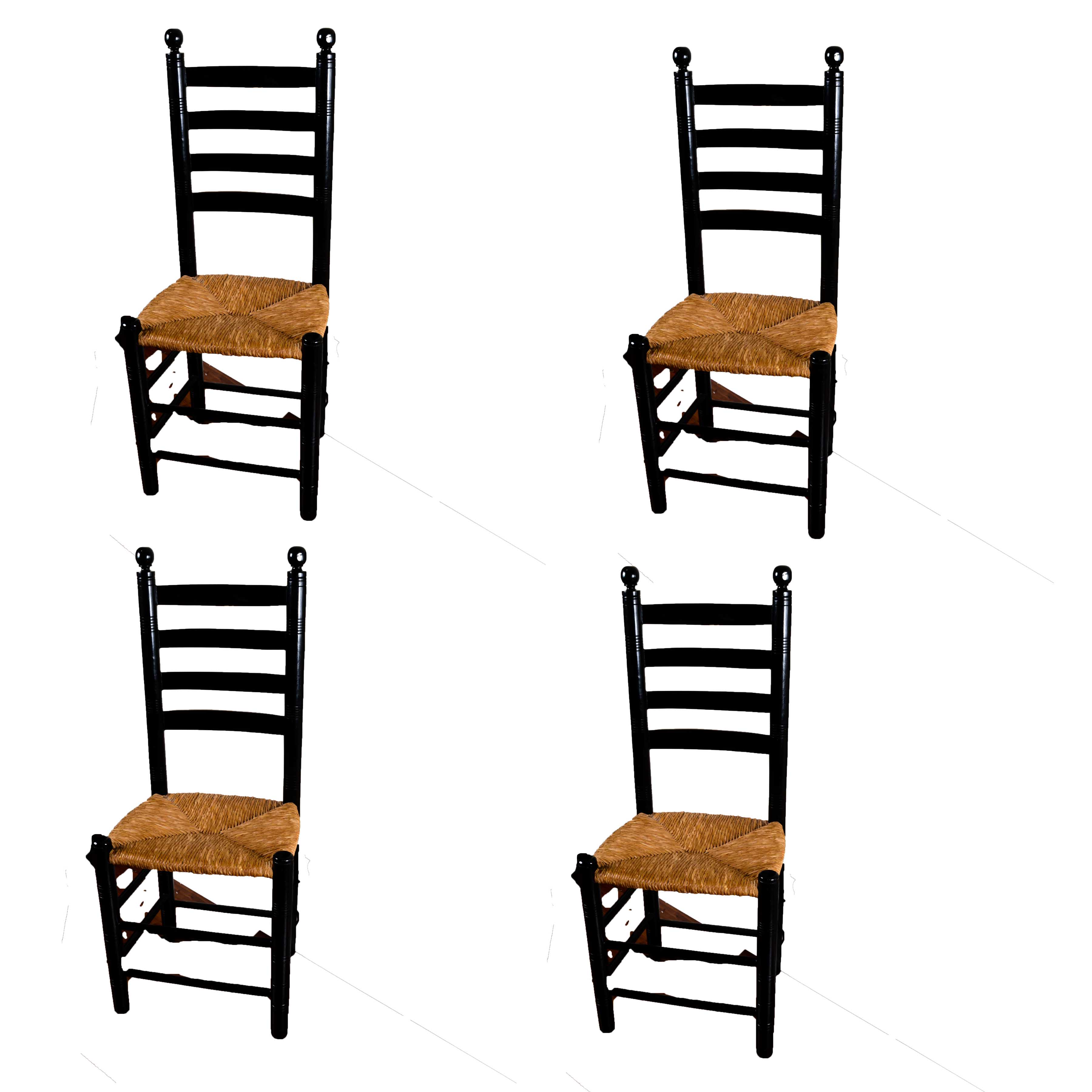 Set of Ladderback Dining Chairs