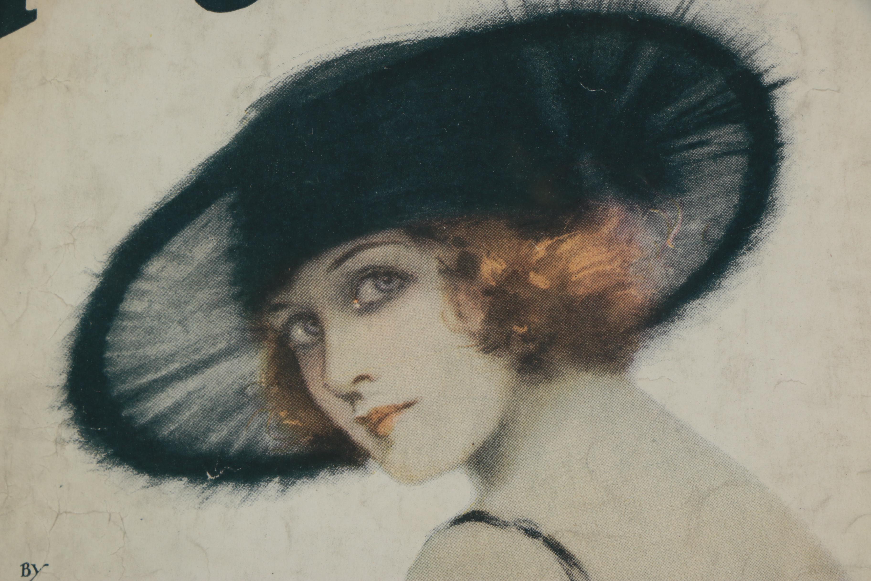 Offset Lithograph on Paper Sheet Music Cover for "Peggy O'Neil"