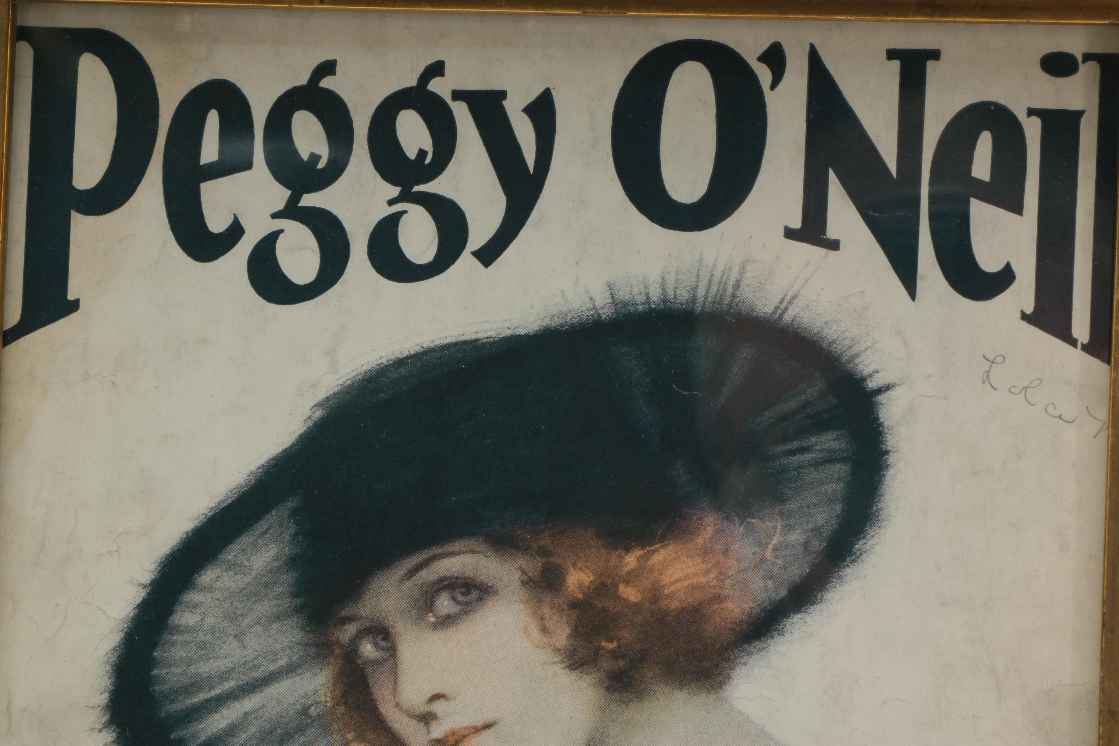 Offset Lithograph on Paper Sheet Music Cover for "Peggy O'Neil"