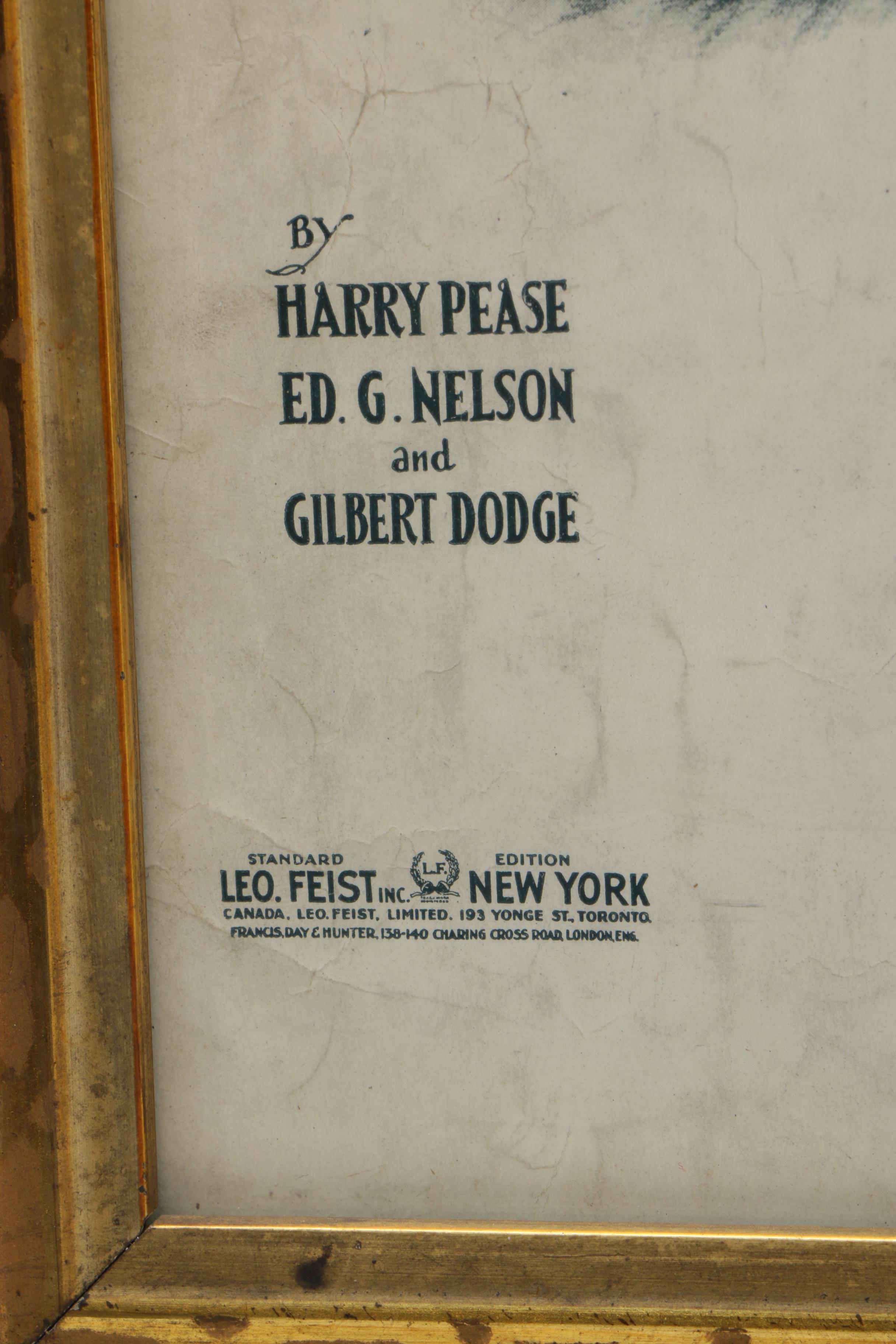 Offset Lithograph on Paper Sheet Music Cover for "Peggy O'Neil"