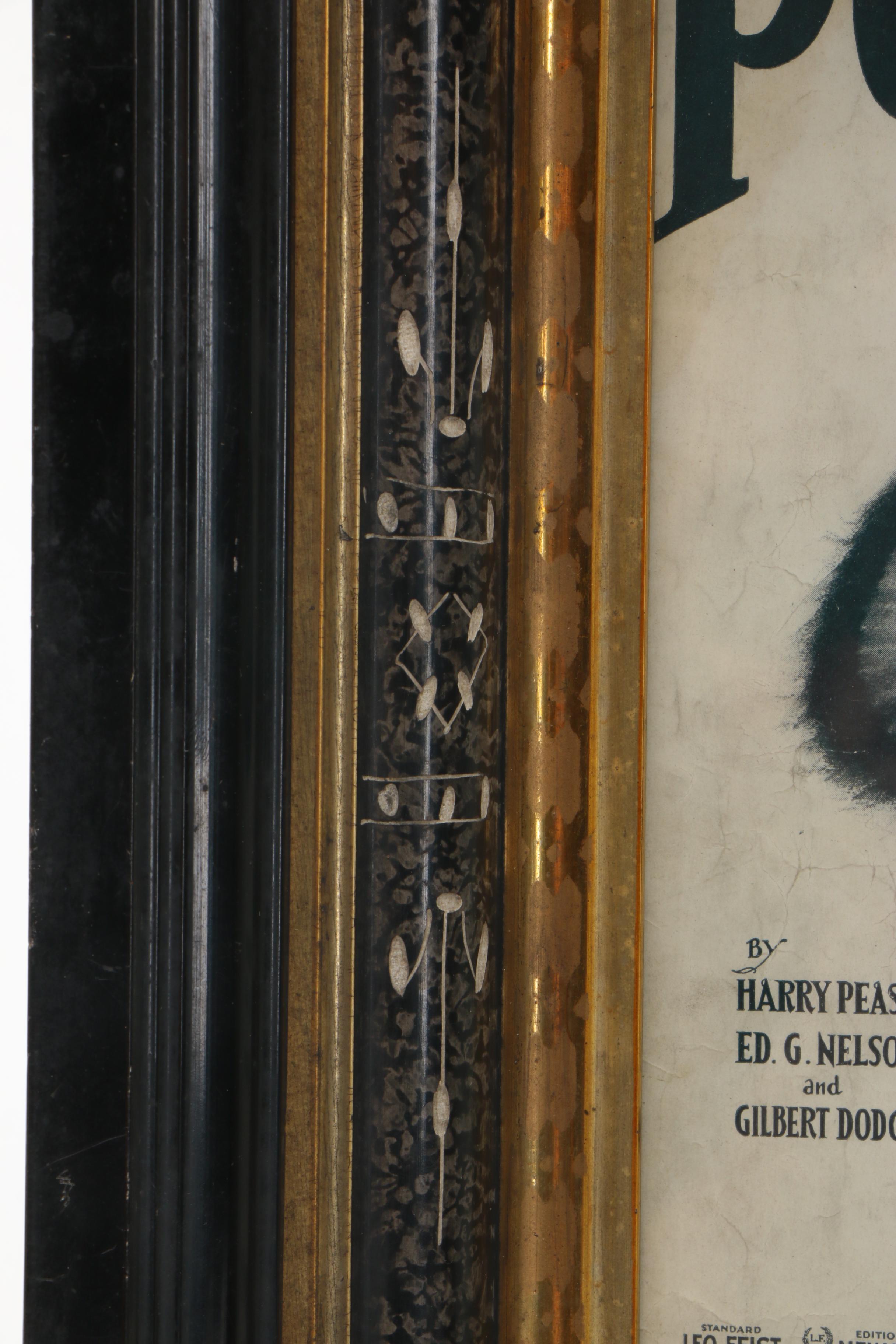 Offset Lithograph on Paper Sheet Music Cover for "Peggy O'Neil"