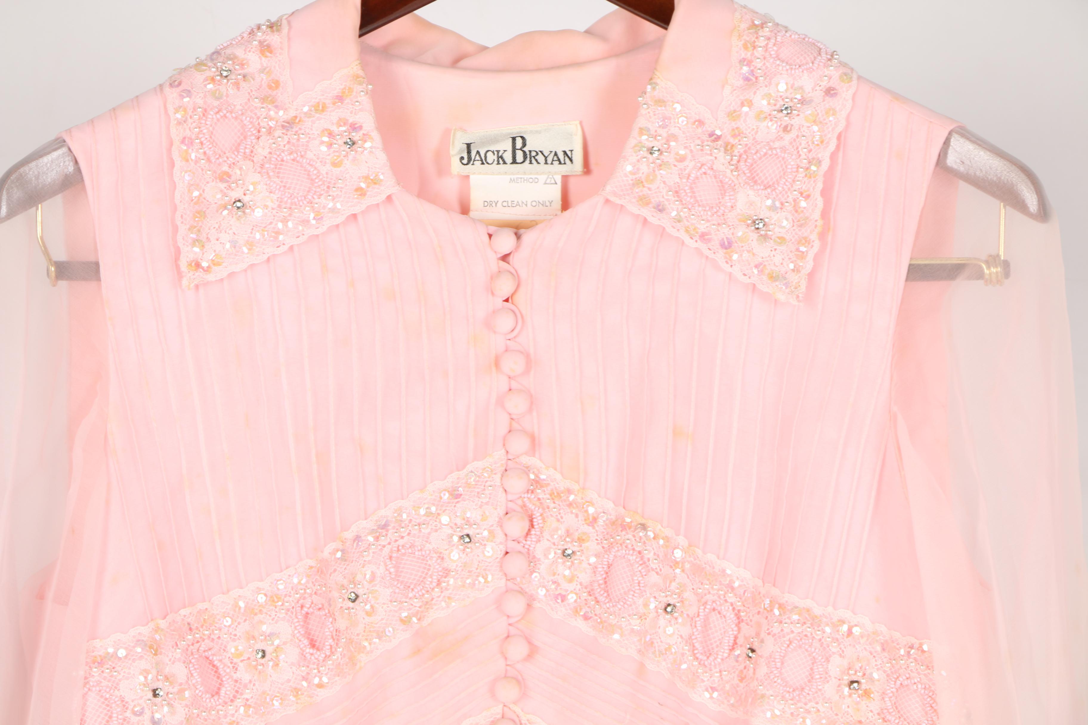 Jack Bryan Beaded Pink Gown