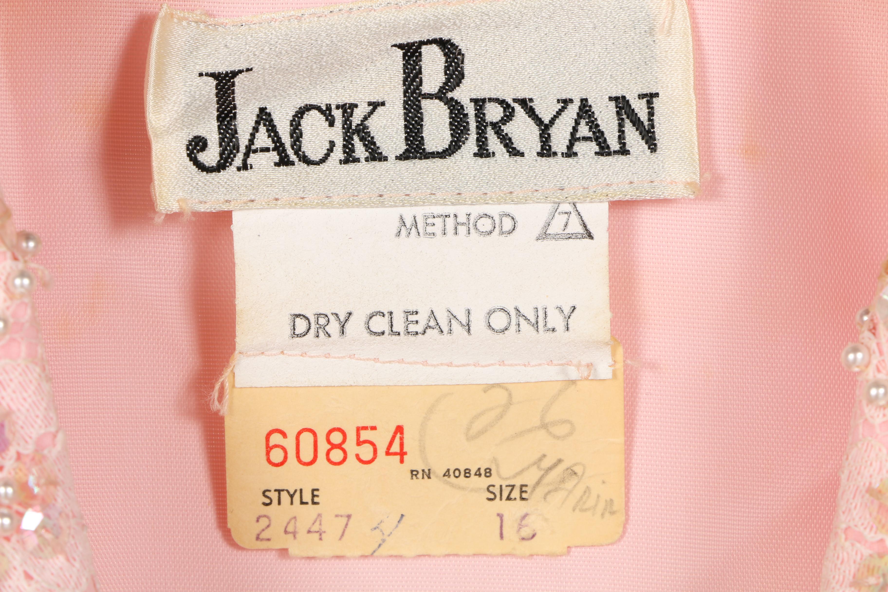 Jack Bryan Beaded Pink Gown