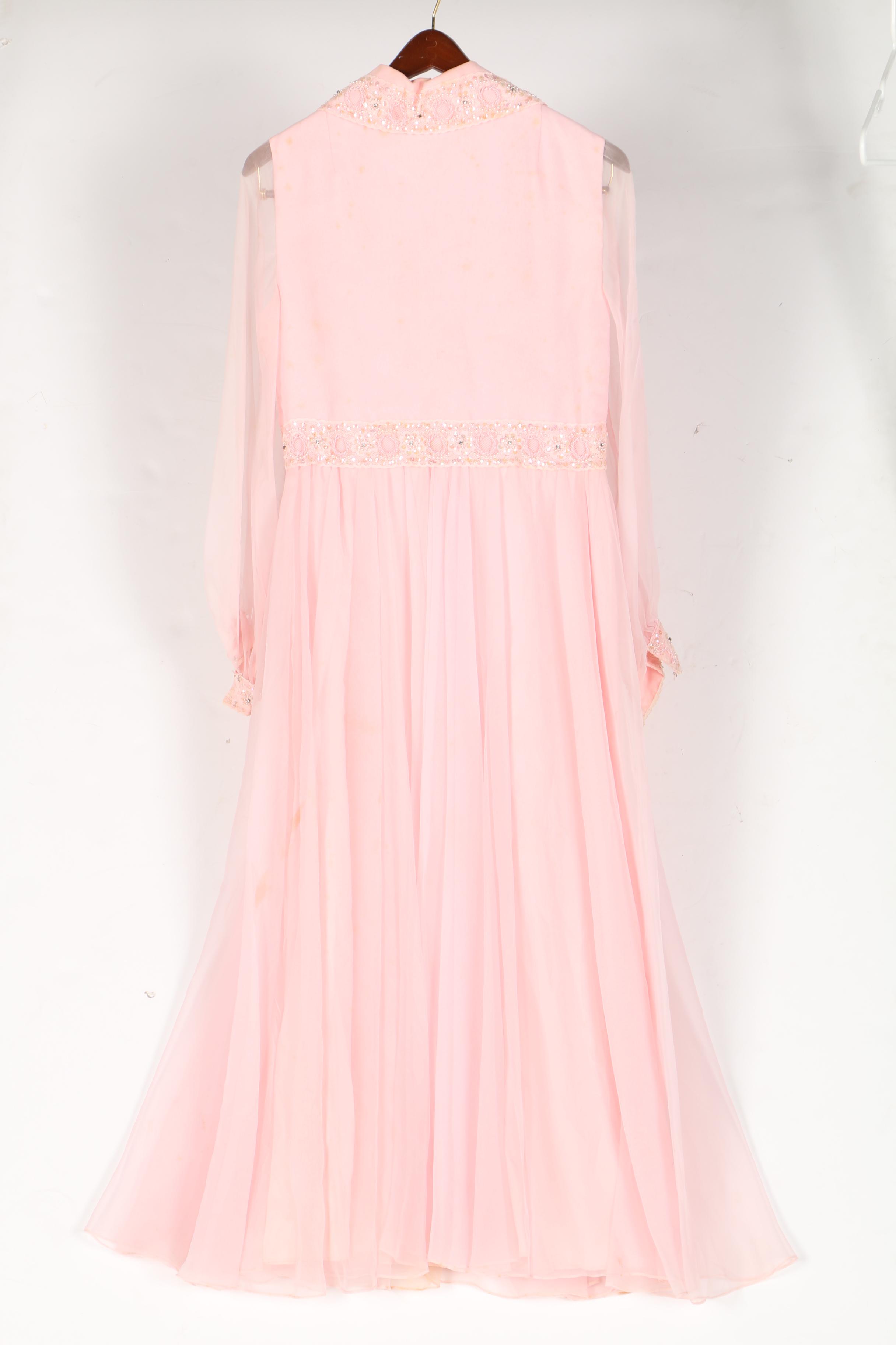 Jack Bryan Beaded Pink Gown