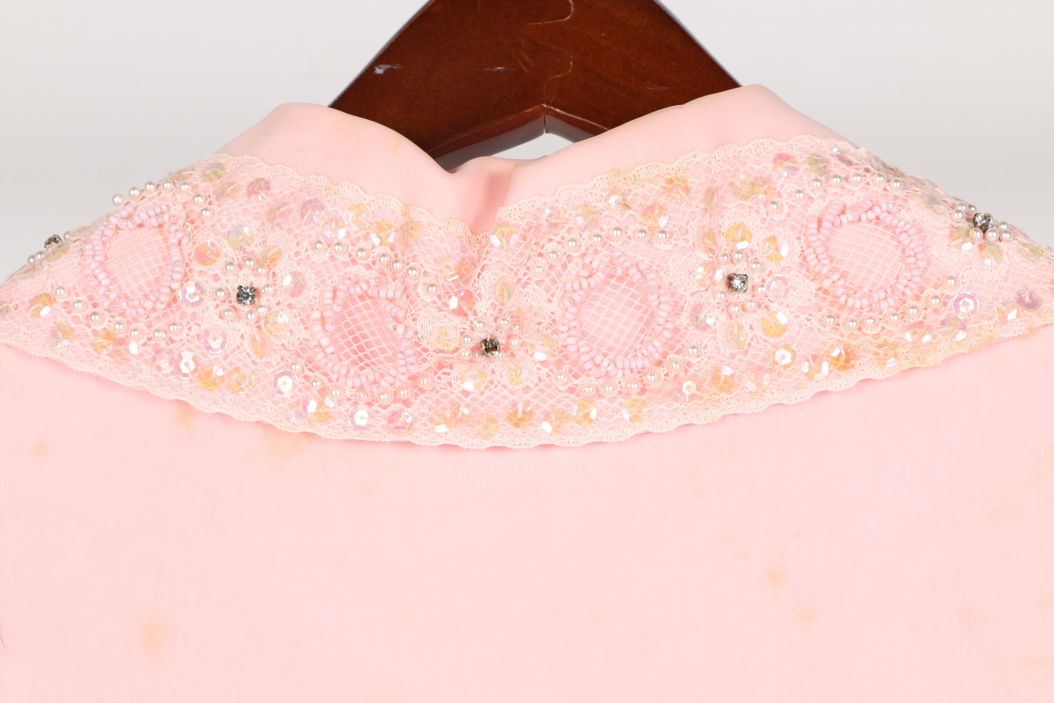 Jack Bryan Beaded Pink Gown