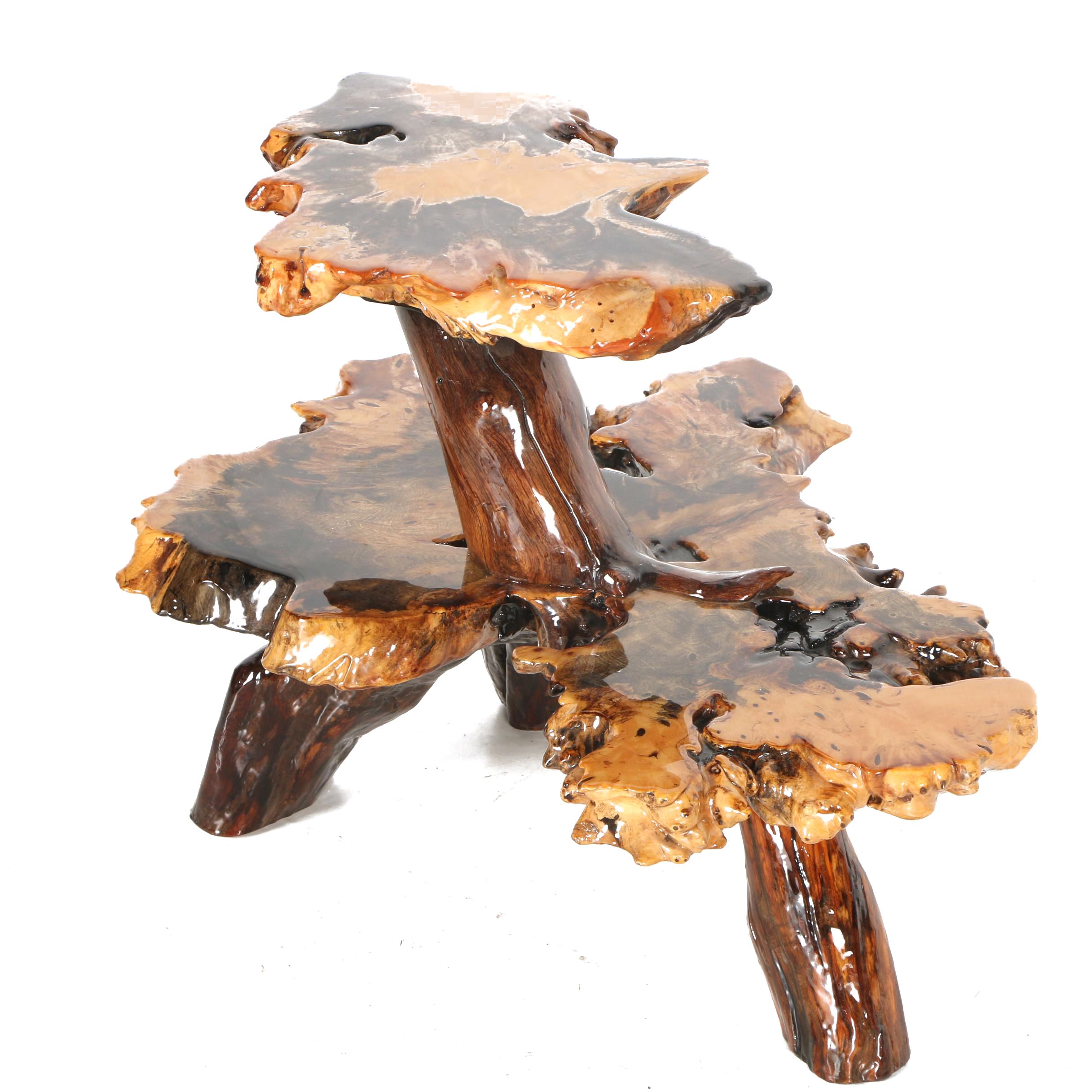 Epoxied Buckeye Burl End Table by Wheeler