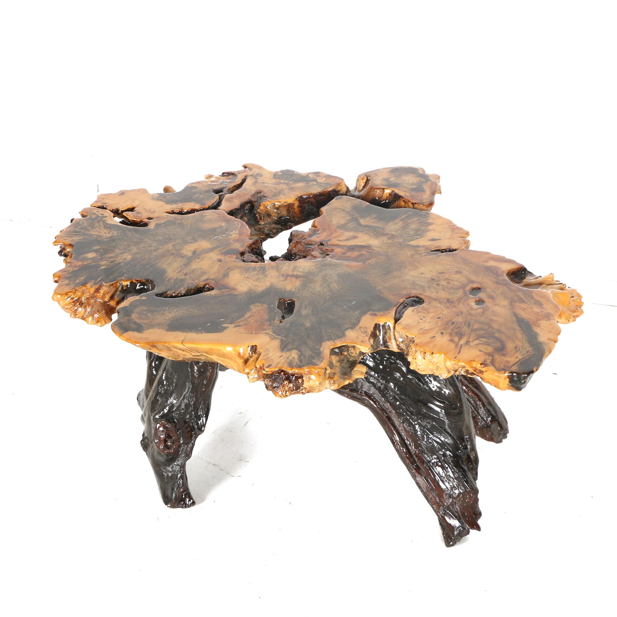 Epoxied Buckeye Burl Coffee Table by Wheeler