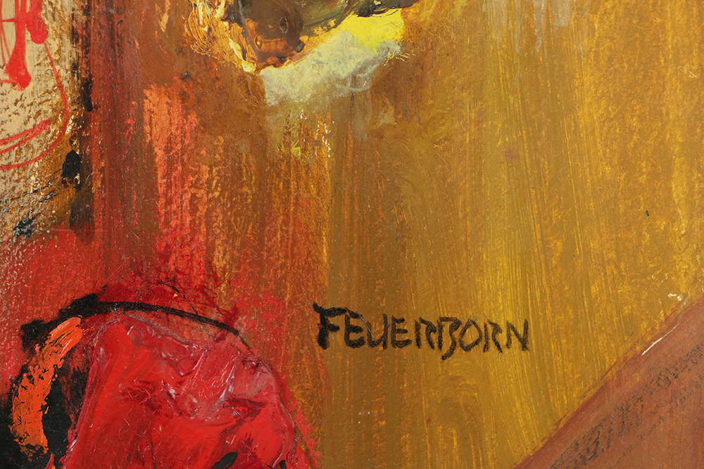 Joseph Feuerborn Abstract Still Life Oil Painting on Board