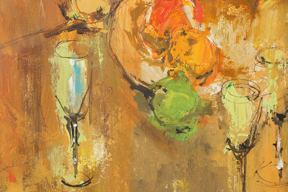 Joseph Feuerborn Abstract Still Life Oil Painting on Board