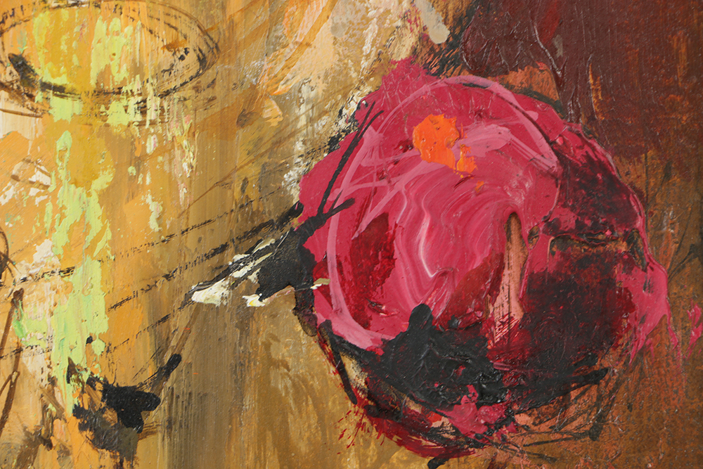 Joseph Feuerborn Abstract Still Life Oil Painting on Board