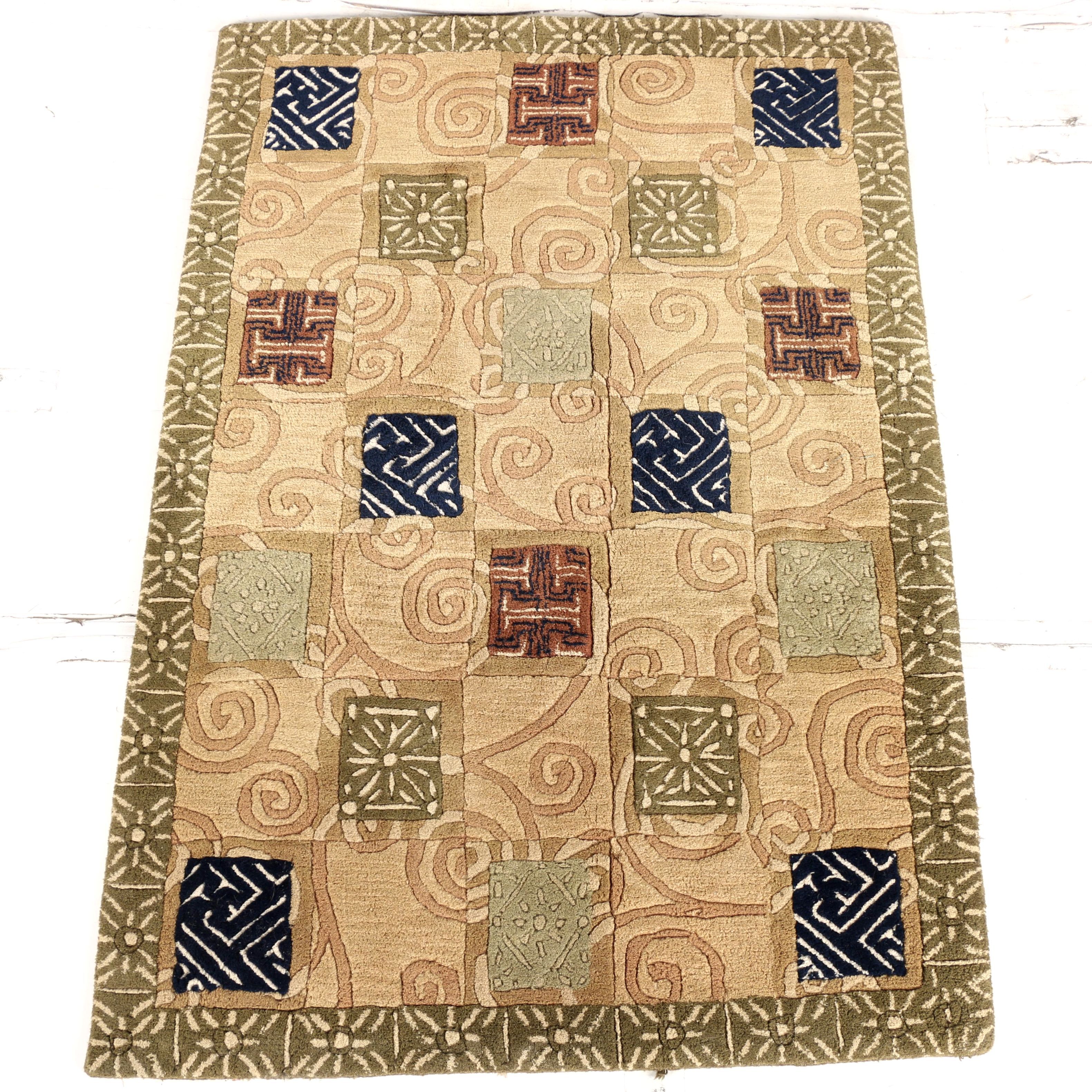 Hand-Tufted Indian Sculpted Indira Collection Area Rug