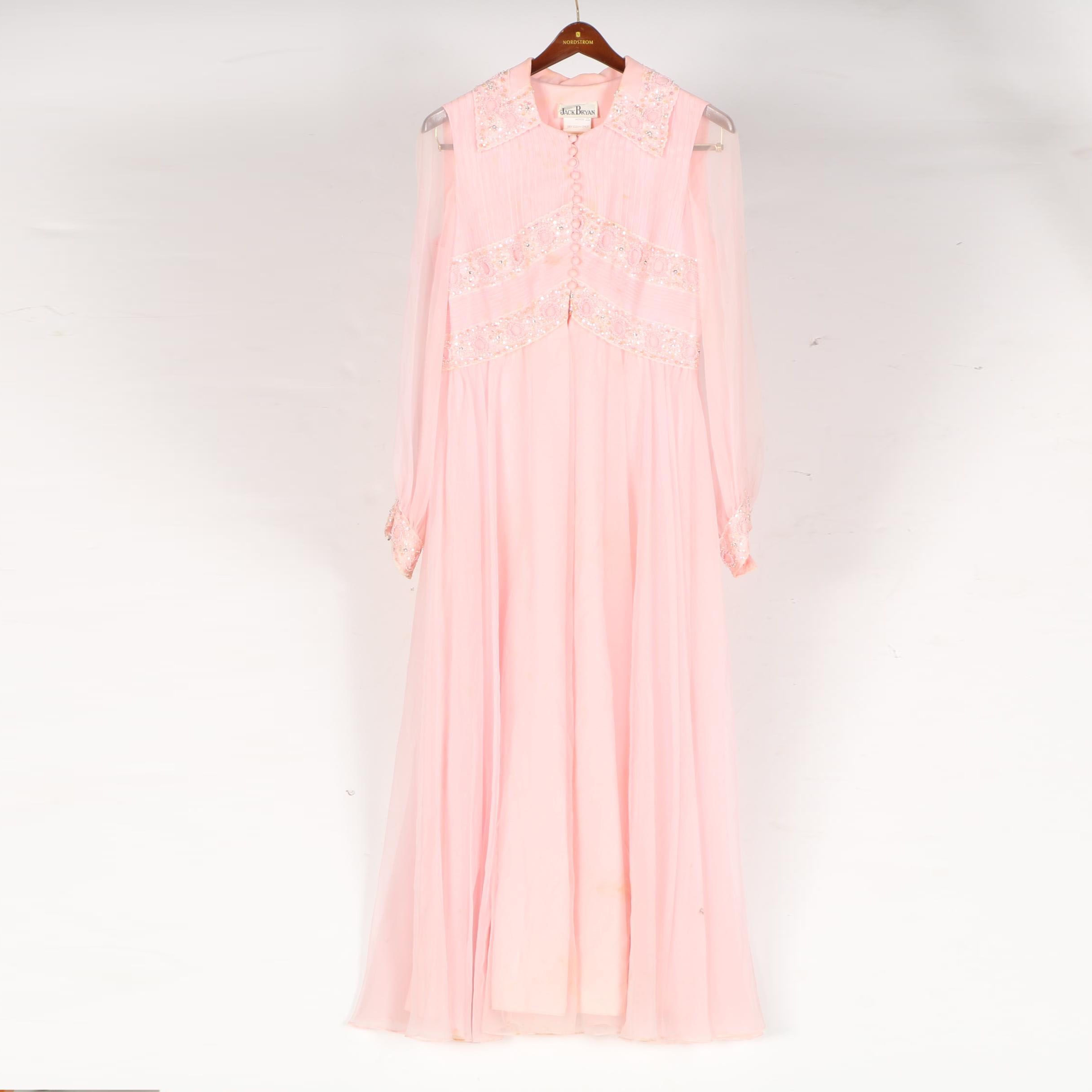 Jack Bryan Beaded Pink Gown