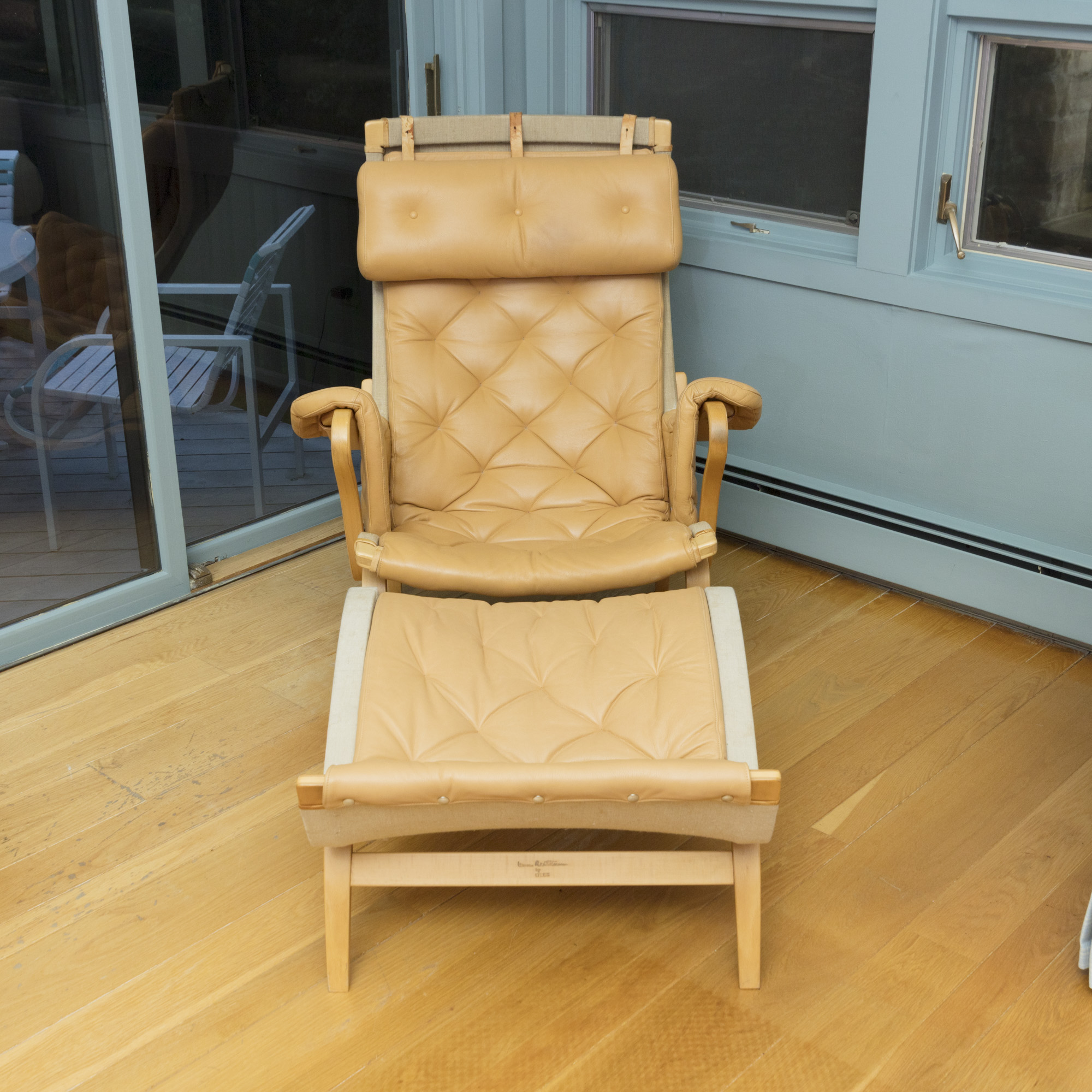 Bruno Mathsson "Pernilla" Lounge Chair and Footrest