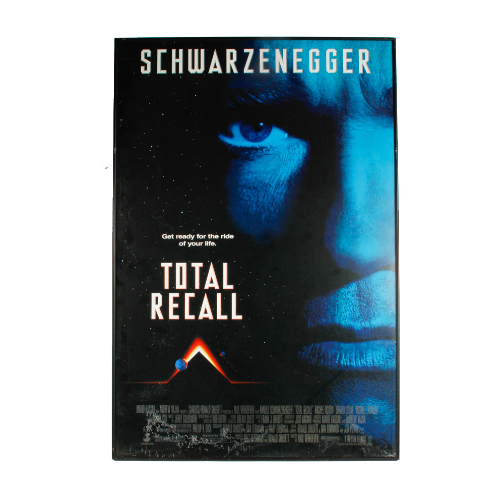 Framed "Total Recall" Movie Poster