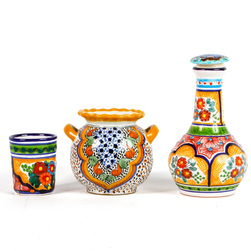 Collection of Hand Painted Mexican Ceramics