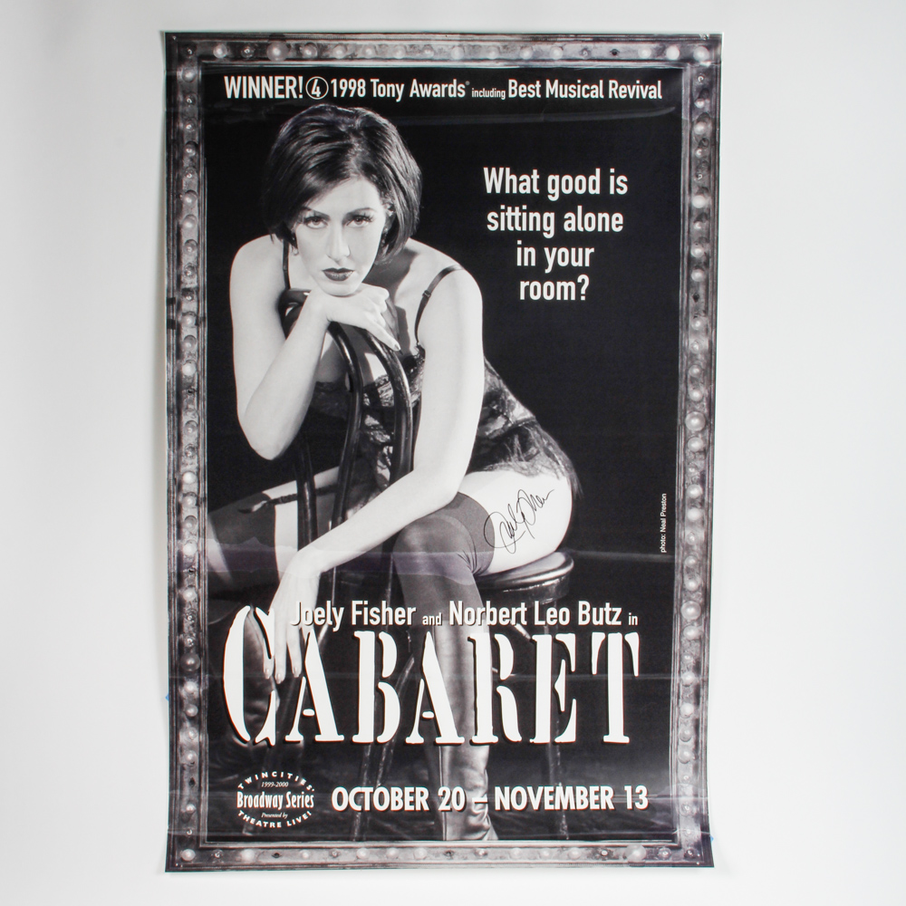 Signed Joely Fisher "Cabaret" Broadway Musical Poster