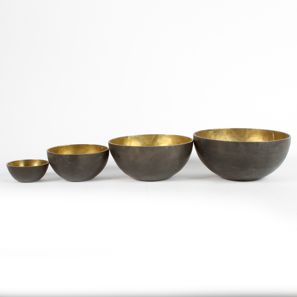 Set of Decorative Metal Bowls