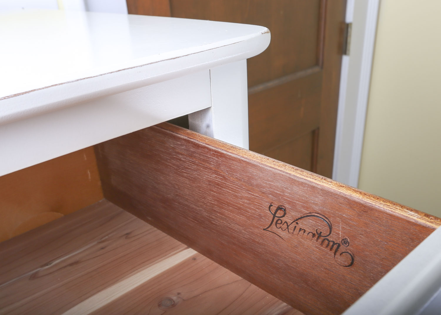 White Wooden Chest of Drawers by Lexington