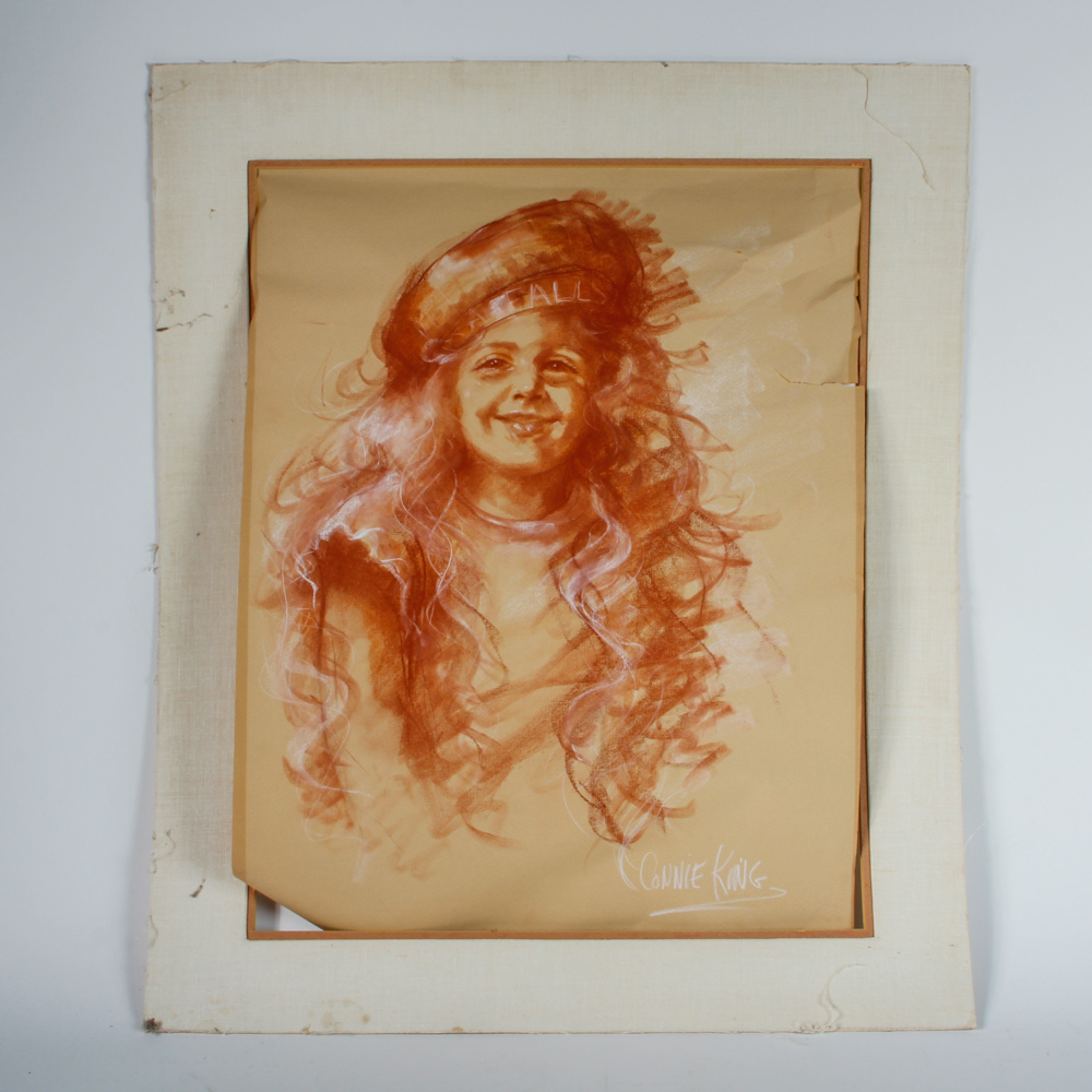 Connie King Pastel Drawing of Joely Fisher and Limited Edition Print
