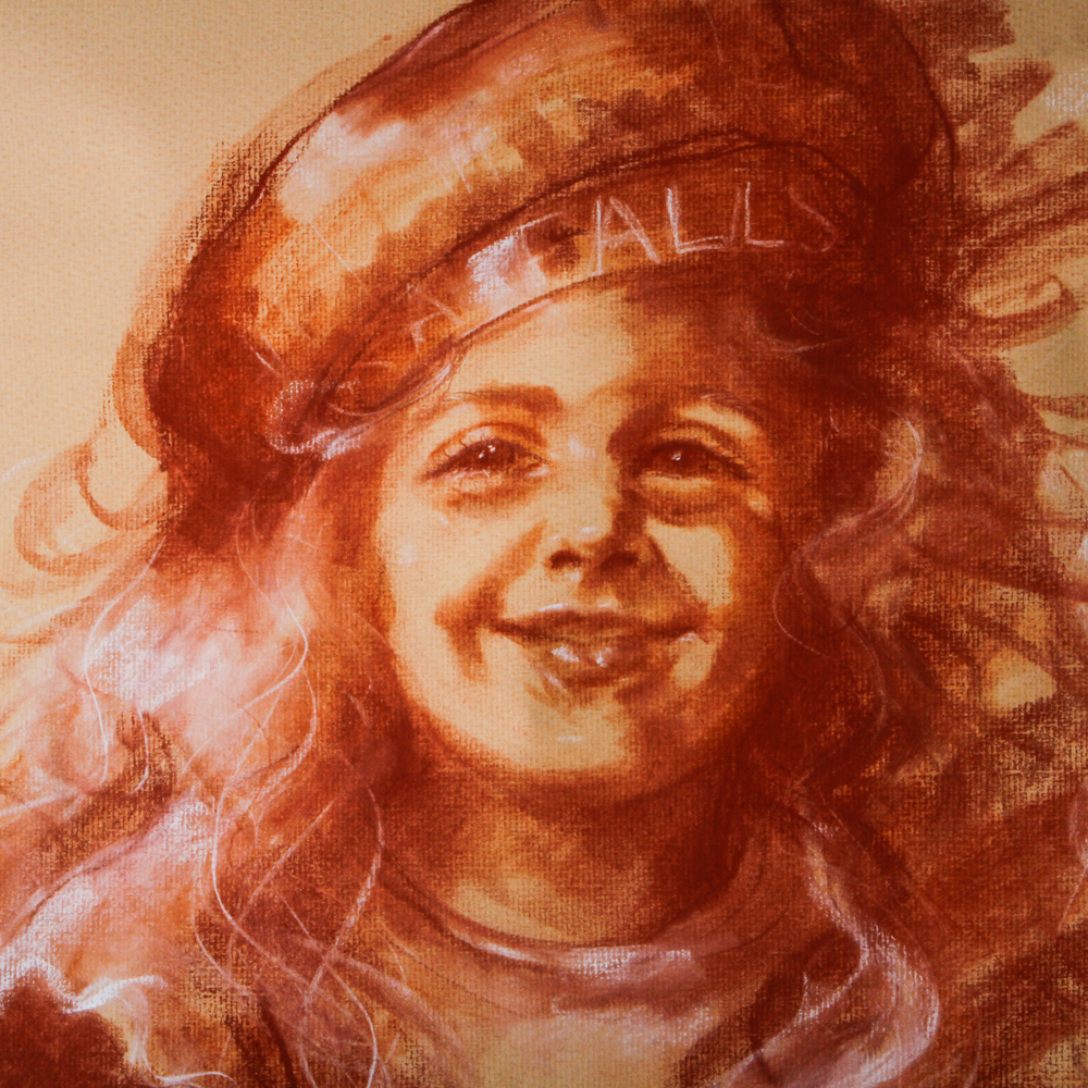 Connie King Pastel Drawing of Joely Fisher and Limited Edition Print