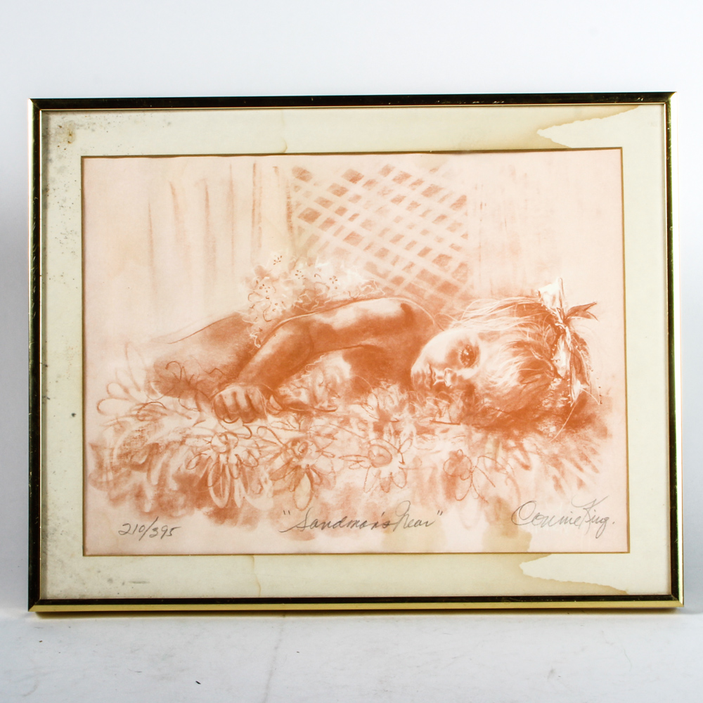 Connie King Pastel Drawing of Joely Fisher and Limited Edition Print