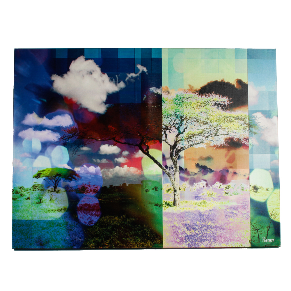 2009 Abstract Giclée Print on Canvas After Parvez Taj's "Bright Lights"