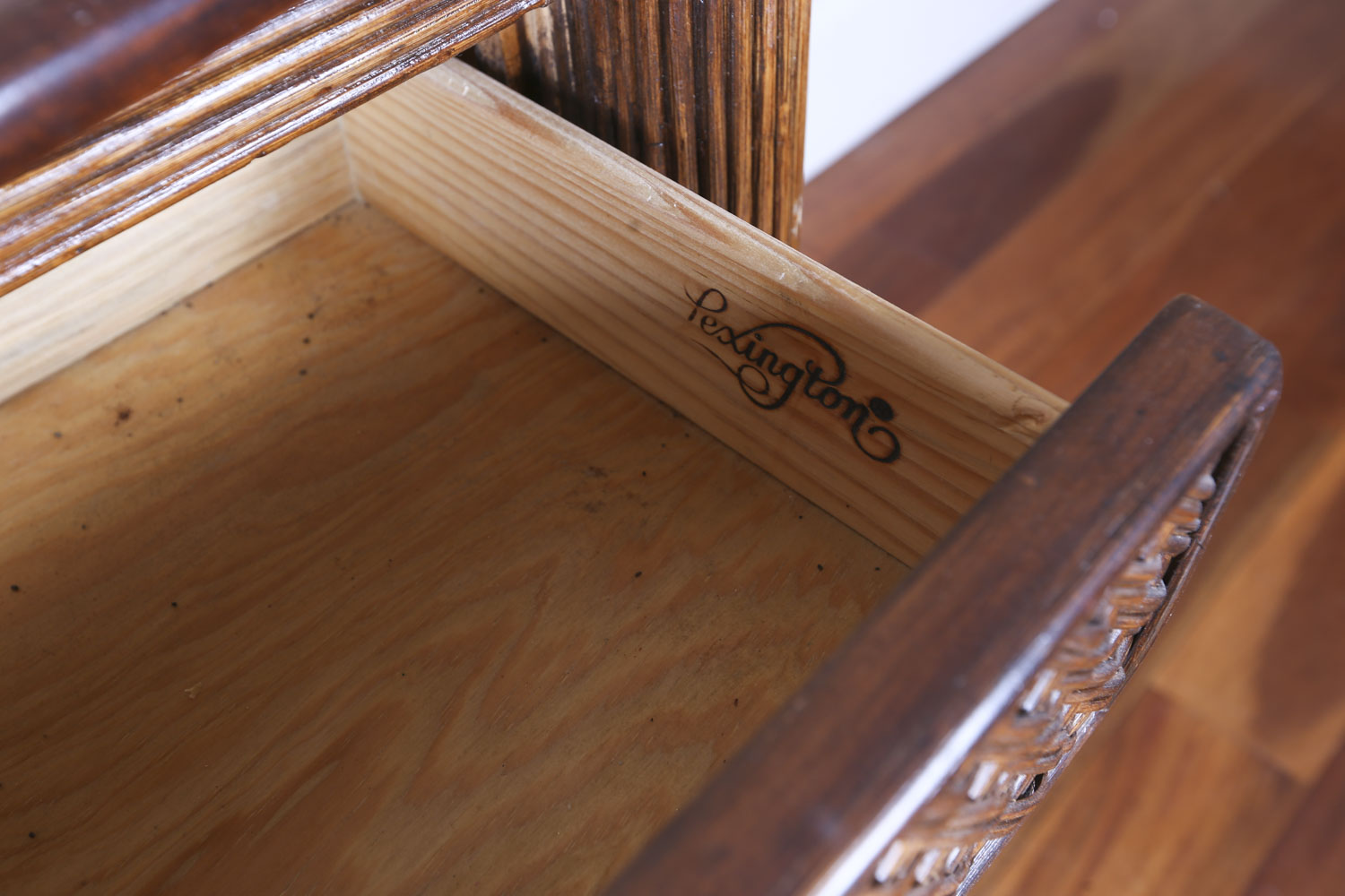 Hollywood Regency Style Rattan Diminutive Chest of Drawers