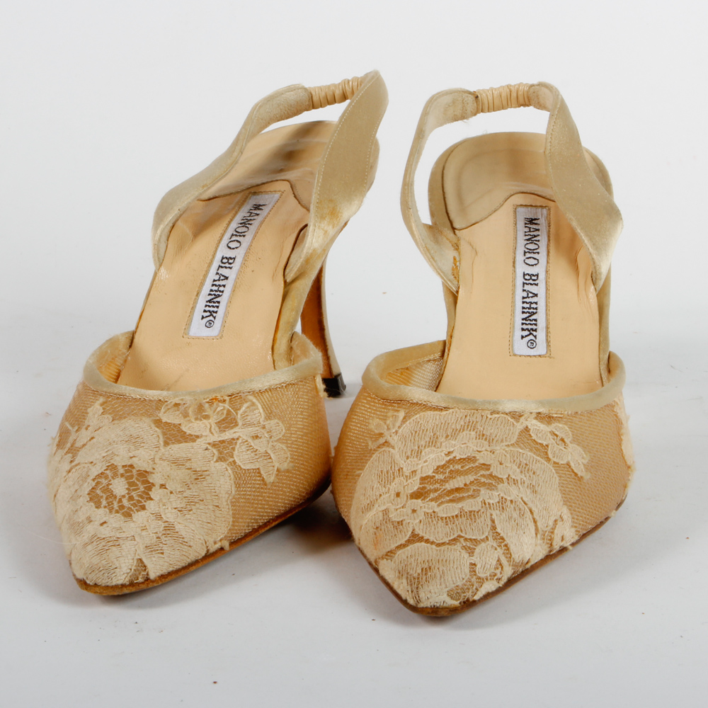 Manolo Blahnik Floral Heels