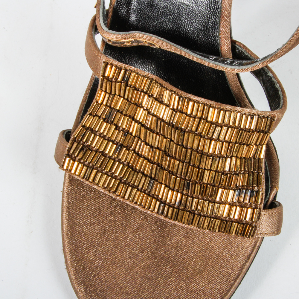 Gucci Beaded Heeled Sandals