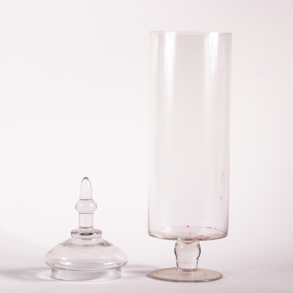 Collection of Lidded Glass Jars