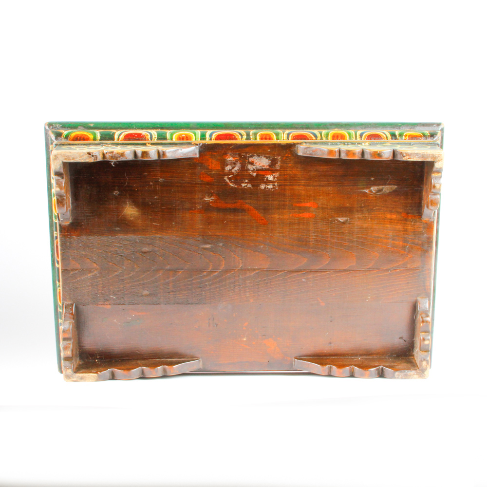 Hand Painted Asian Inspired Wooden Tray